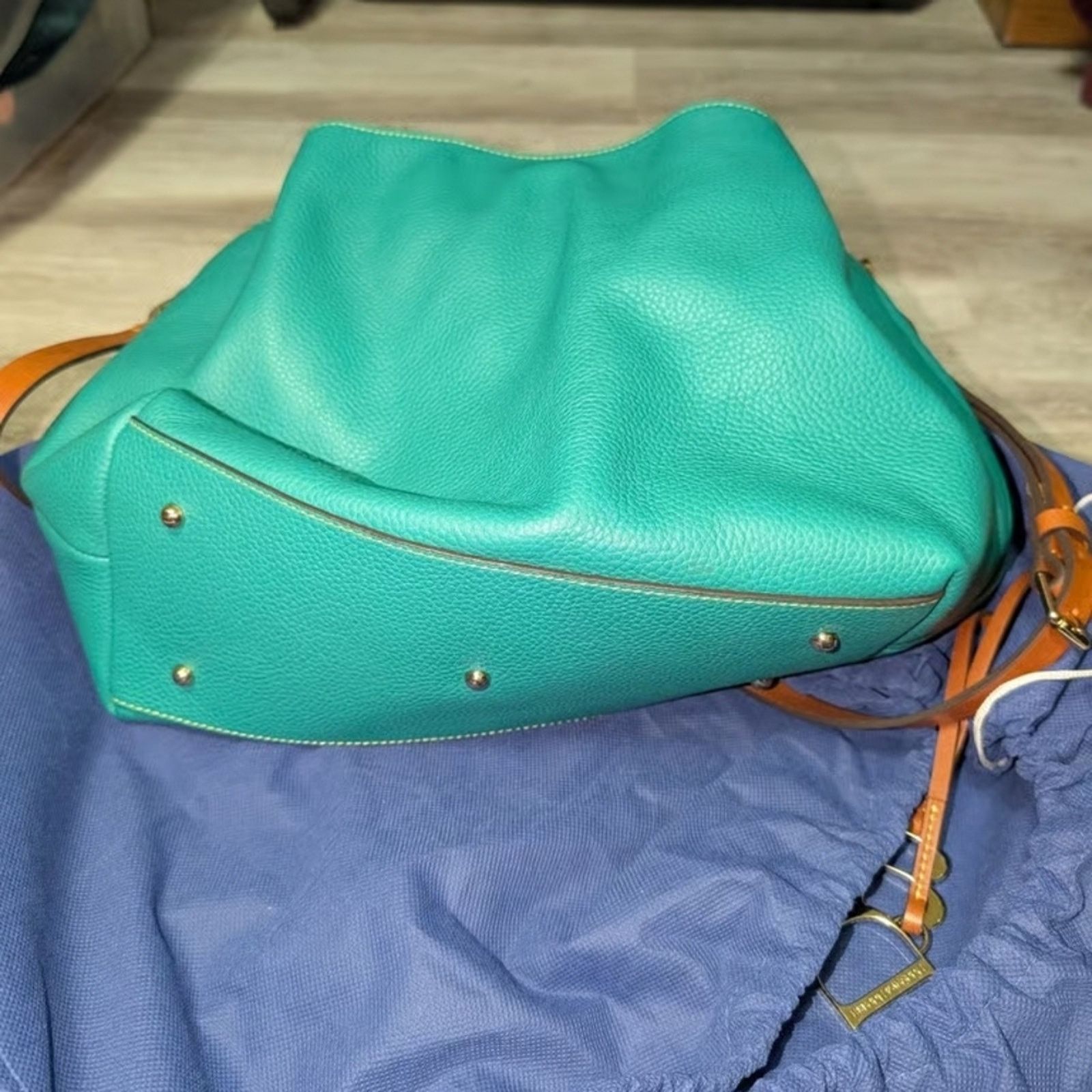 Dooney & Bourke Dooney & Bourke Aqua Leather Shoulder Bag Size ONE SIZE - 3 Thumbnail