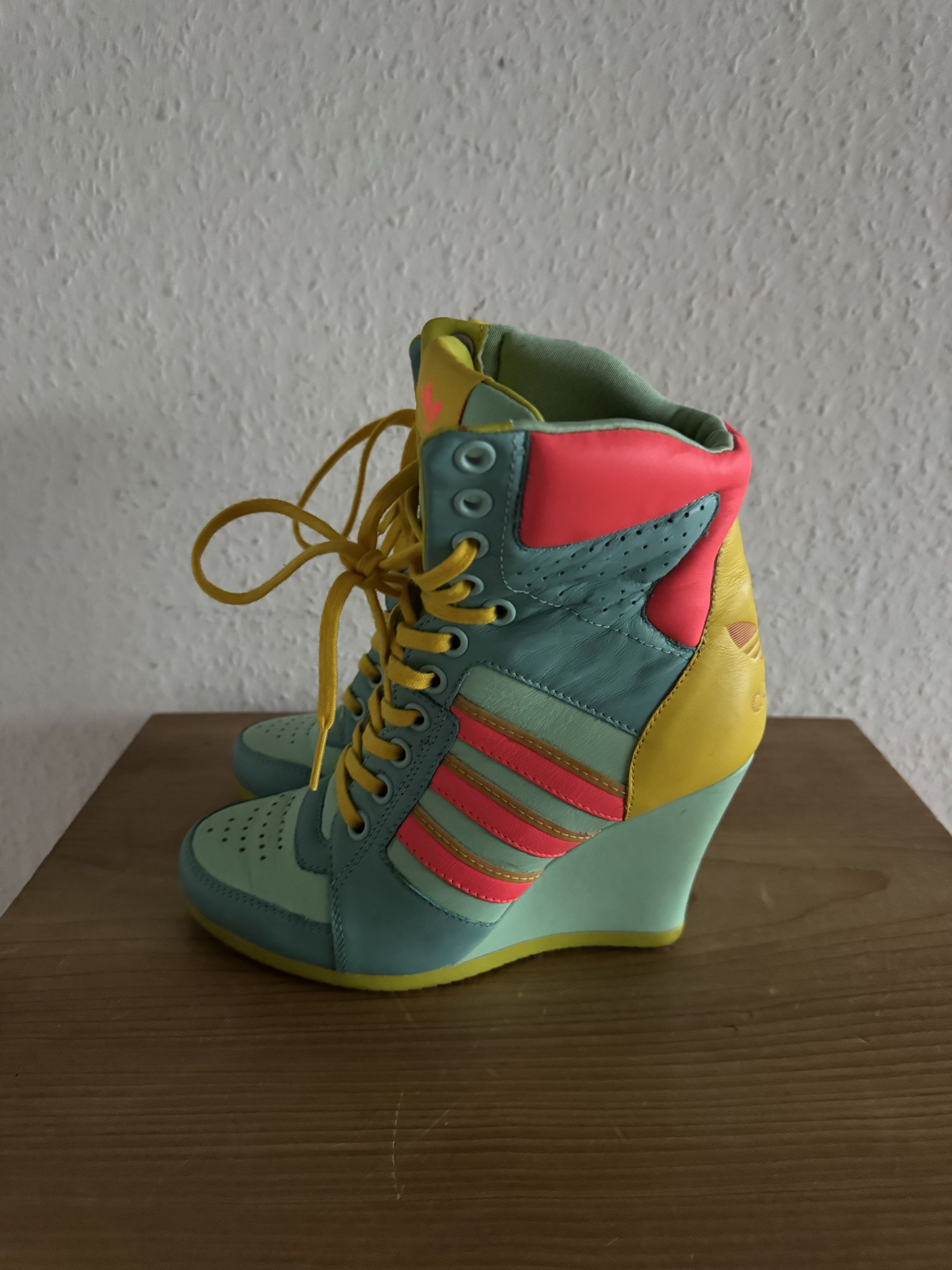 Adidas × Jeremy Scott Wedge Platform Sneakers Size US 5.5 / IT 35.5 - 5 Thumbnail