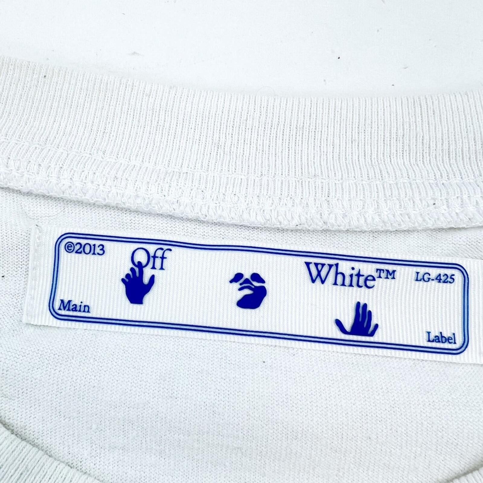 Off-White Off-White Blue Marker Arrows White T Shirt Size US XS / EU 42 / 0 - 4 Thumbnail