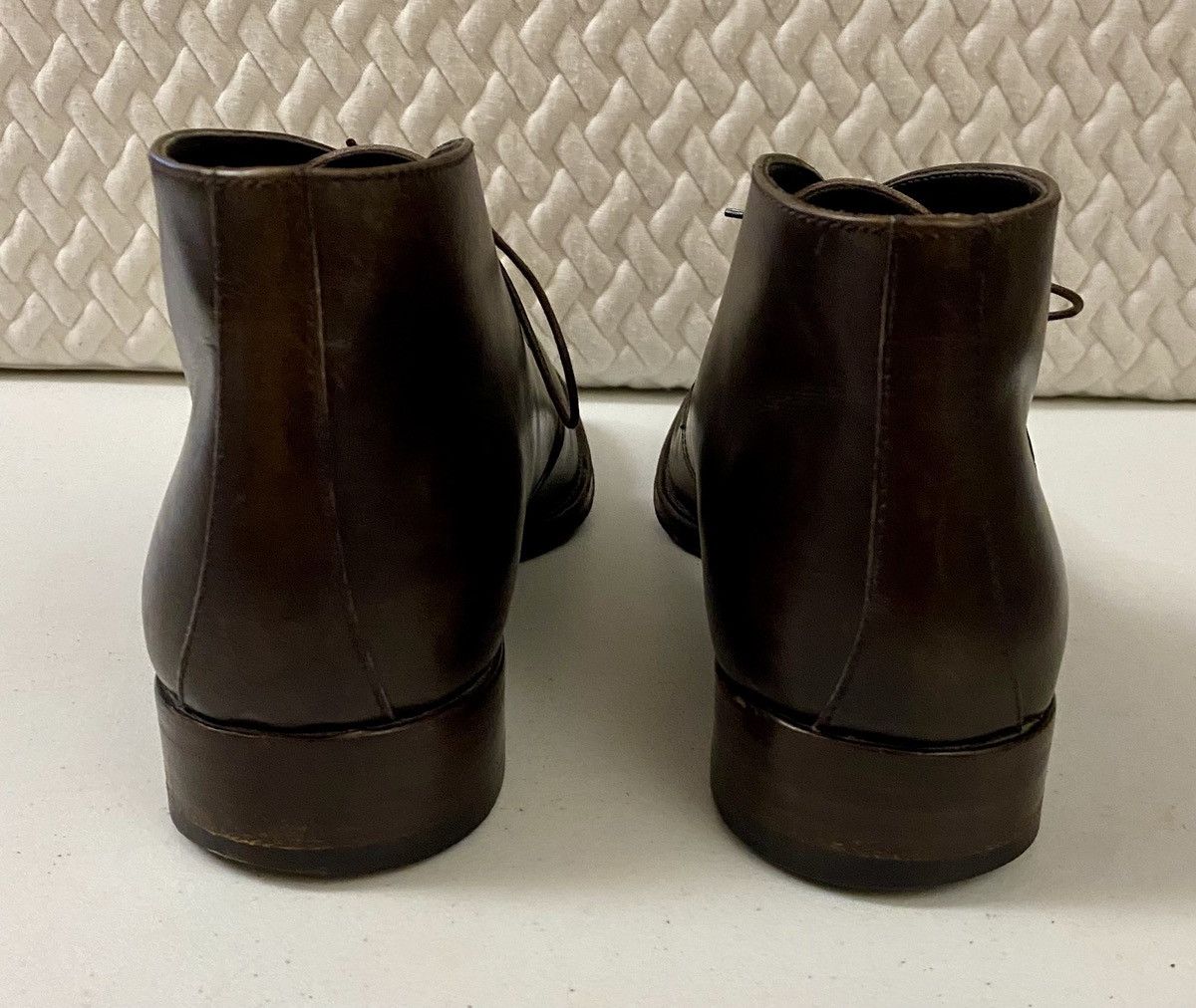 Ermenegildo Zegna Ermenegildo Zegna 🇮🇹 Dk Brown Calfskin Chukka Boots 8.5 D VGC Size US 8.5 / EU 41-42 - 11 Thumbnail