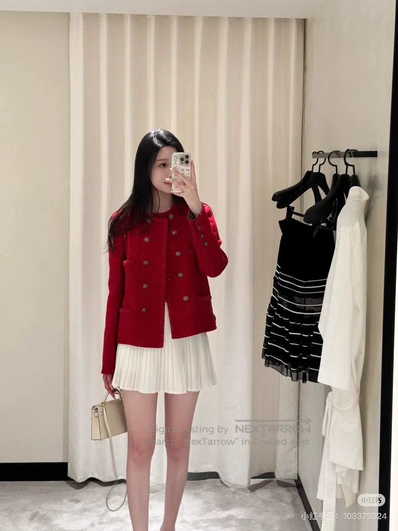 Chanel Chanel 24A double-breasted four-pocket tweed woven jacket Size XS / US 0-2 / IT 36-38 - 9 Thumbnail