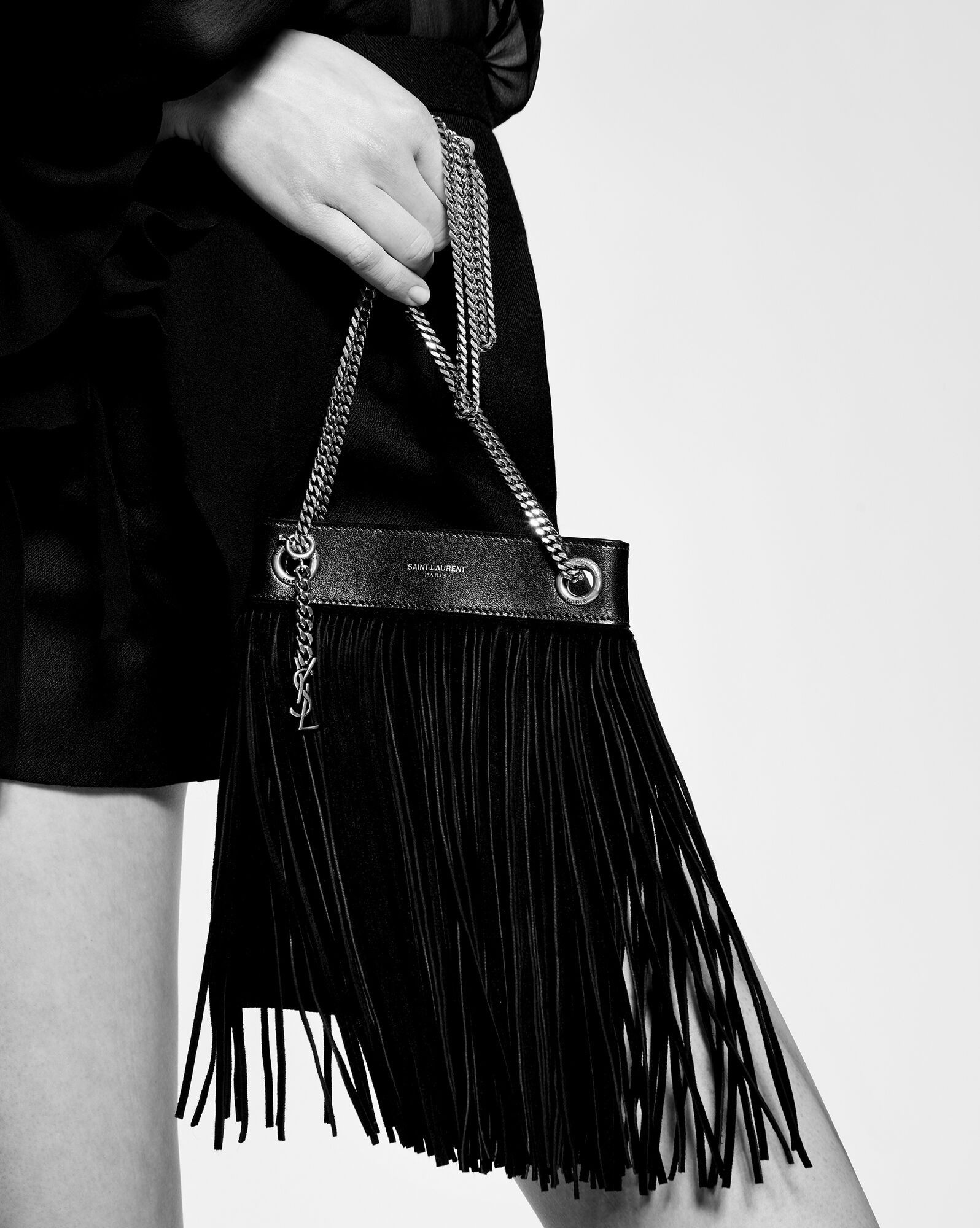 Saint Laurent Paris o1s1wg110125 633753 Size: OS / Grace Small Hobo Bag in Black Size ONE SIZE - 2 Thumbnail