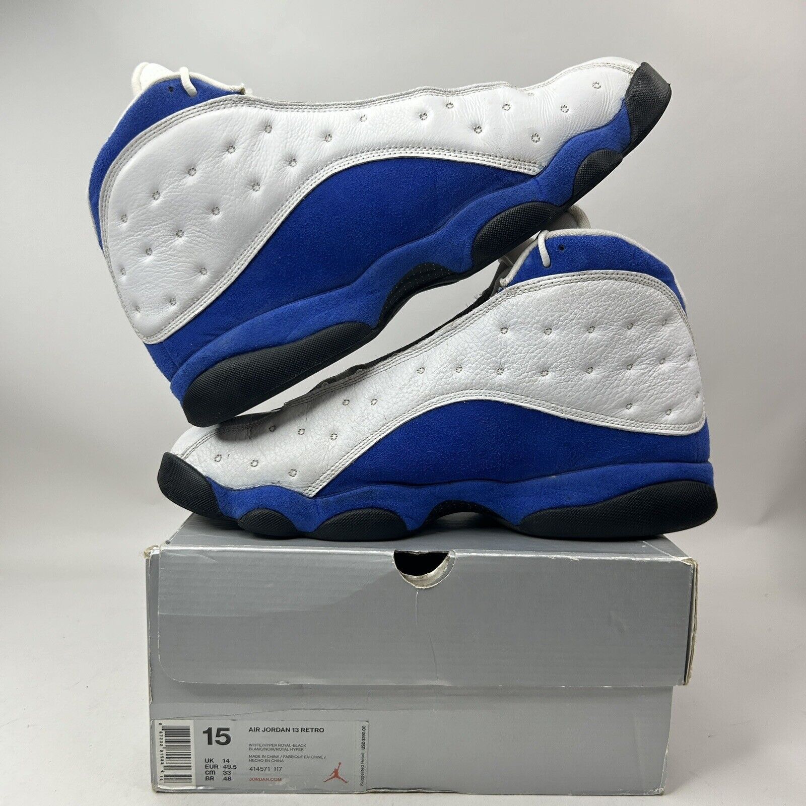 Jordan Brand Nike Shoes Air Jordan 13 Retro “White Hyper Royal” 2023 Size US 15 / EU 48 - 3 Thumbnail