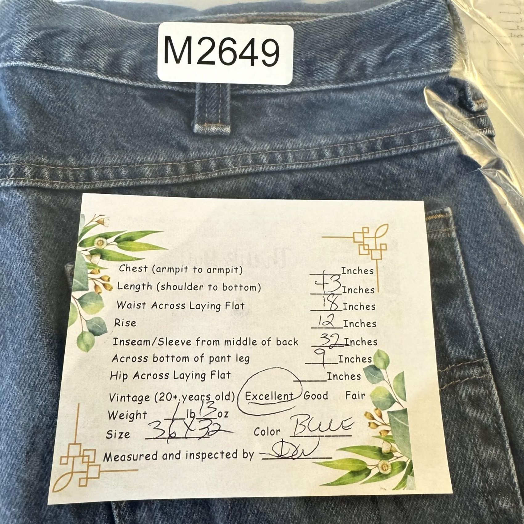 Carhartt Carhartt Jeans Mens 36x32 Blue Relaxed Fit Work Jeans Denim Pants 36x32 Mens Carhartt 382-83 Blue Denim Workwear jeans Size US 36 / EU 52 - 7 Thumbnail