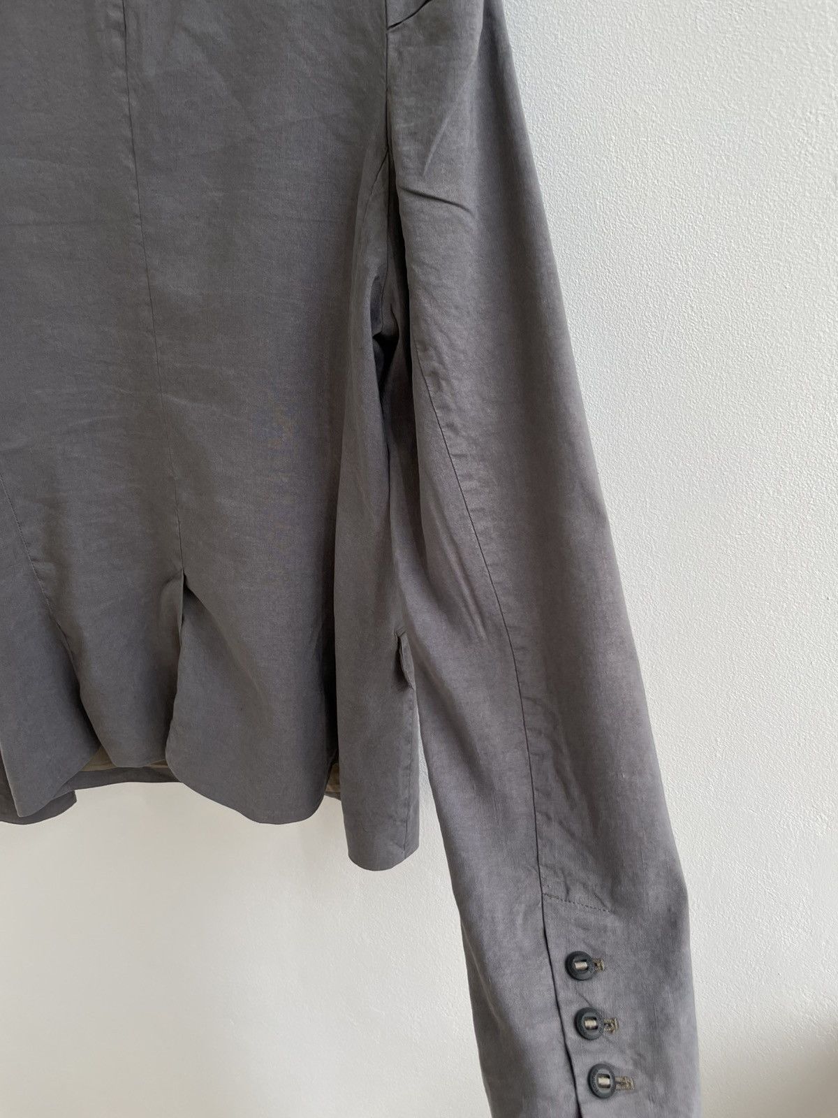 hannes roether Hannes Roether Silk Linen Blazer Coat Three Button Size M / US 6-8 / IT 42-44 - 20 Thumbnail