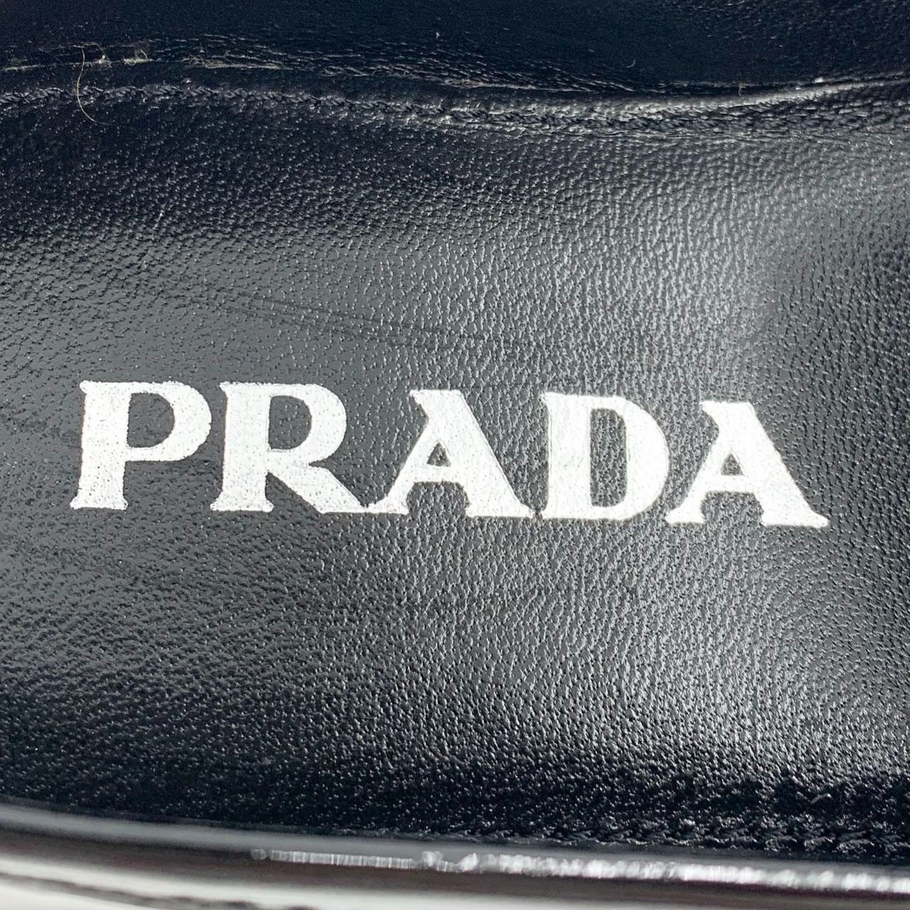 Prada Prada Black Patent Leather Flats Size 36 With Triangle Logo Size US 6 / IT 36 - 2 Thumbnail