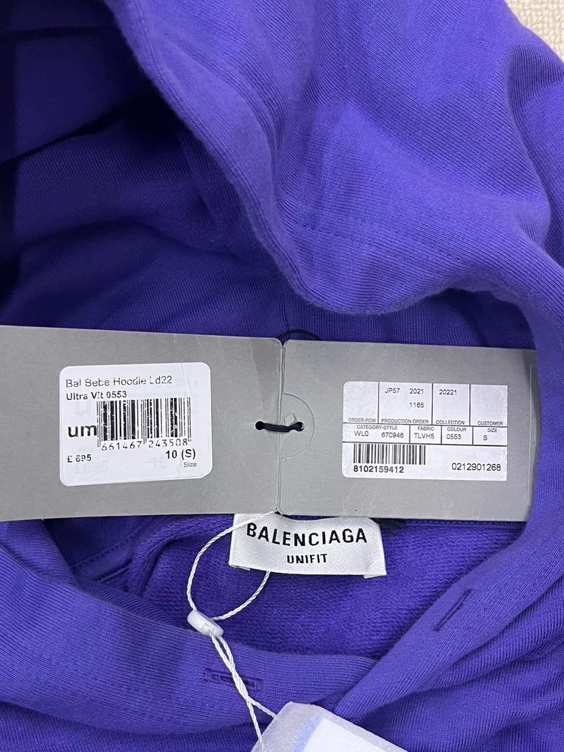 Balenciaga Balenciaga Solid printed pullover hoodie Size US S / EU 44-46 / 1 - 5 Thumbnail