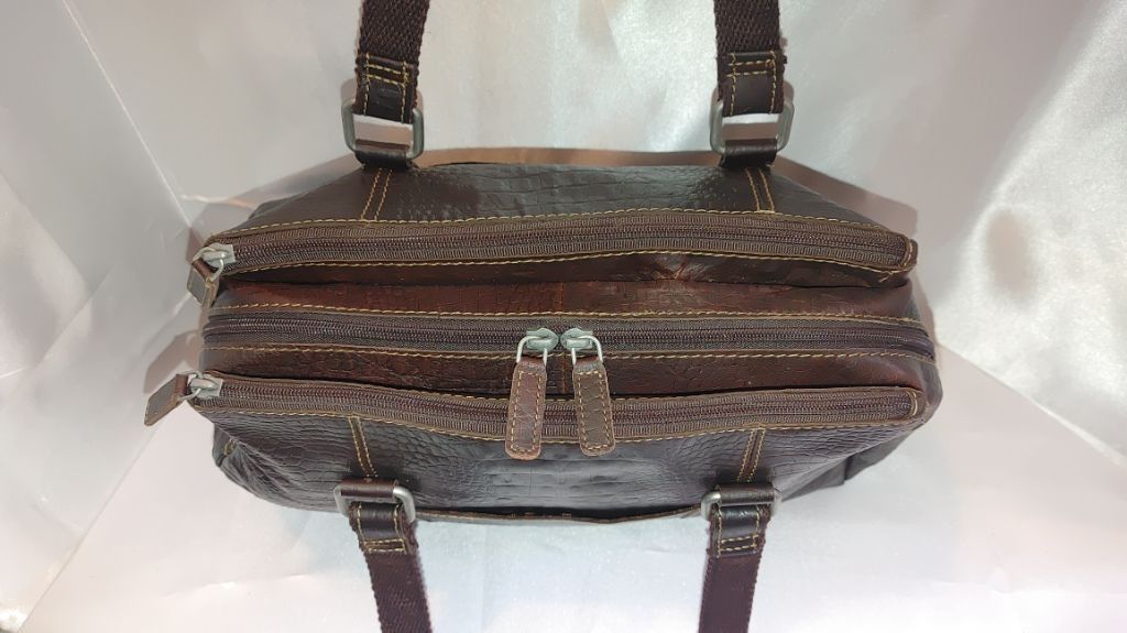Jack Georges Jack Georges Hornback Croco Satchel Handbag #HB815 NWOT Size ONE SIZE - 9 Thumbnail