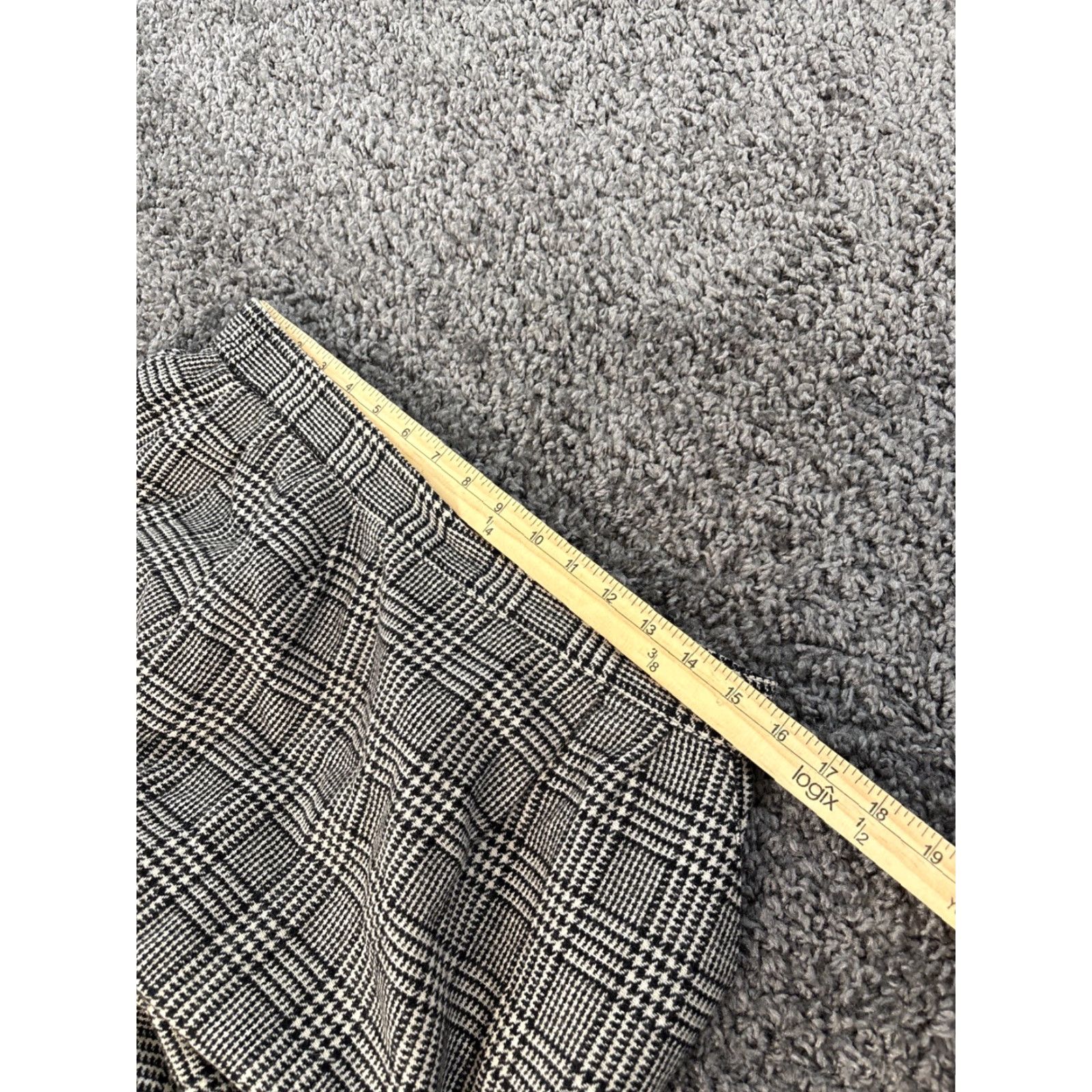 Vintage VINTAGE Savannah Gray Herringbone Wool Midi Skirt Women 14W Long Pencil Lined Tweed 90s Fall Winter Spring Size 36" / US 14 / IT 50 - 4 Thumbnail