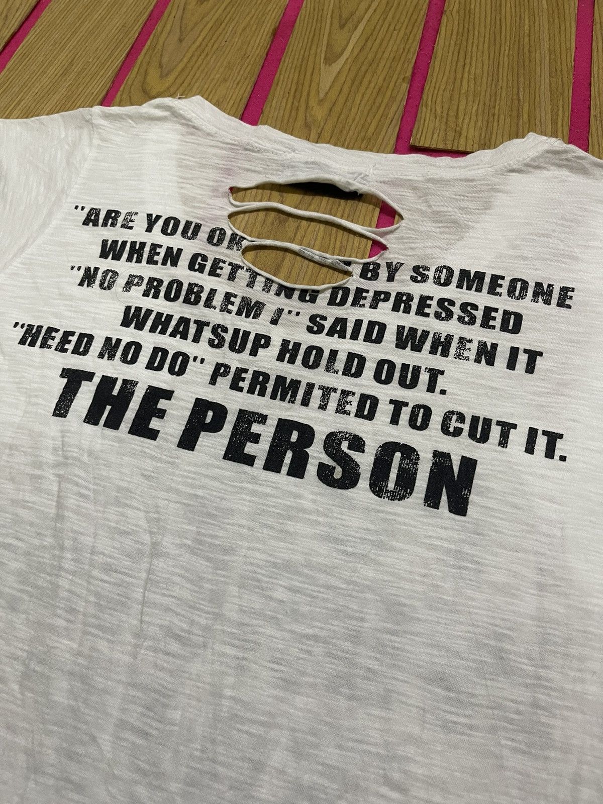 If Six Was Nine CCOLTONG Y2K Women's Short T-shirt Ripped Style Size S / US 4 / IT 40 - 6 Thumbnail