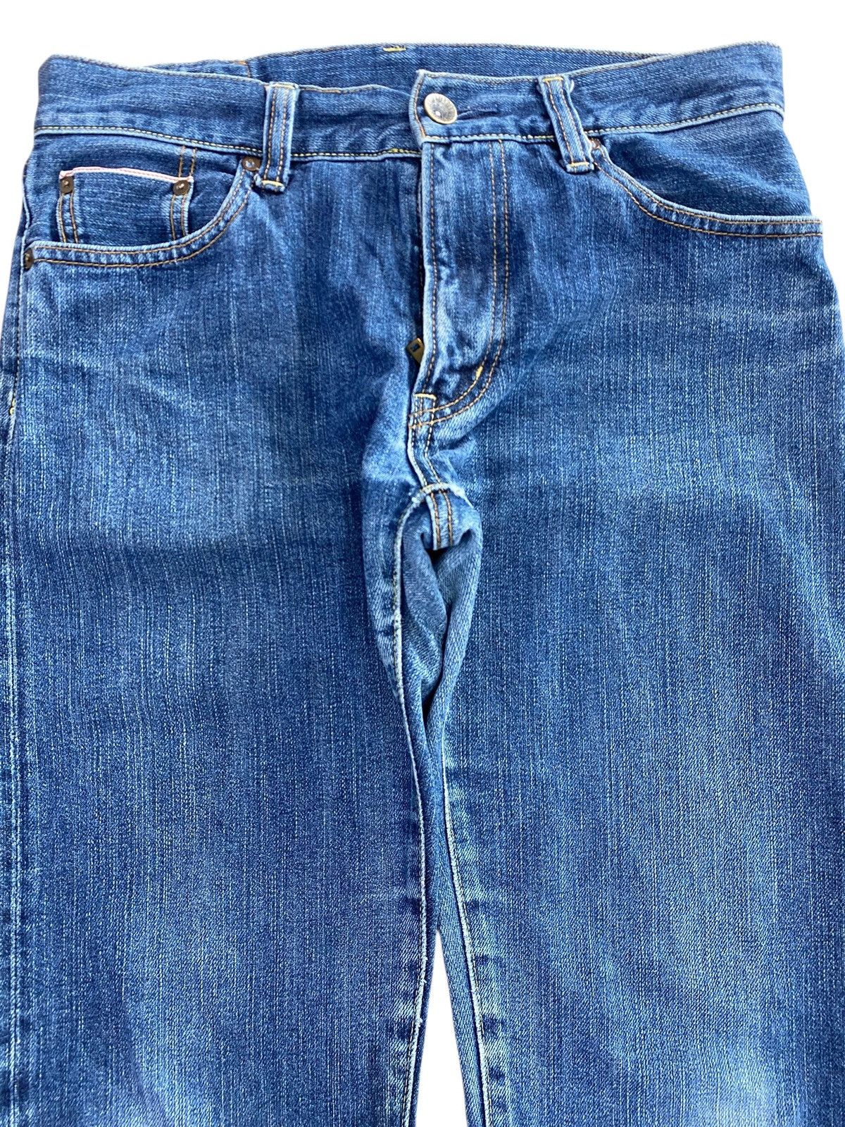 Uniqlo Uniqlo X Selvage Blue Wash Style Straight Leg Jeans Size US 31 - 2 Thumbnail