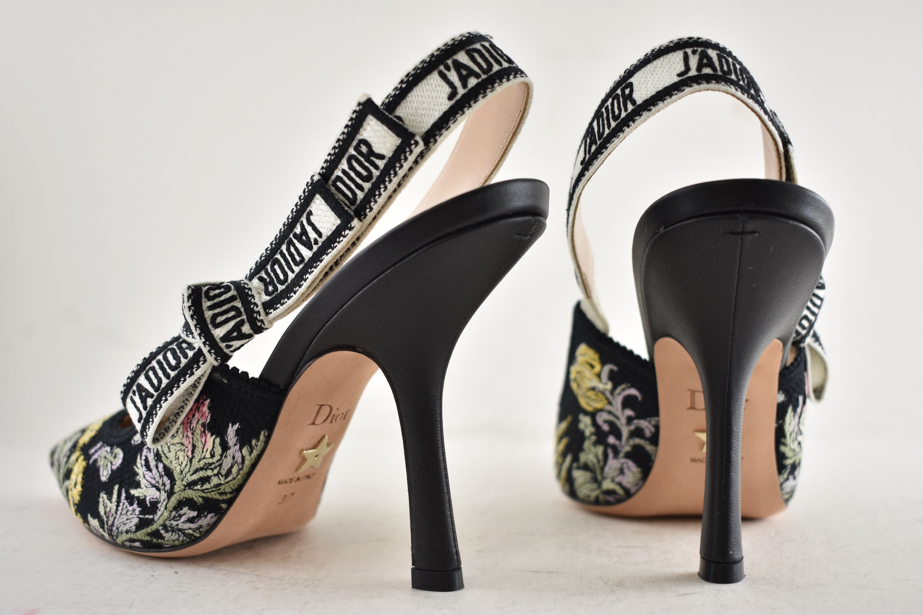 Dior Dior J'adior Chardons Floral Slingback Pump Sandal Heel 38 Size US 8 / IT 38 - 16 Thumbnail