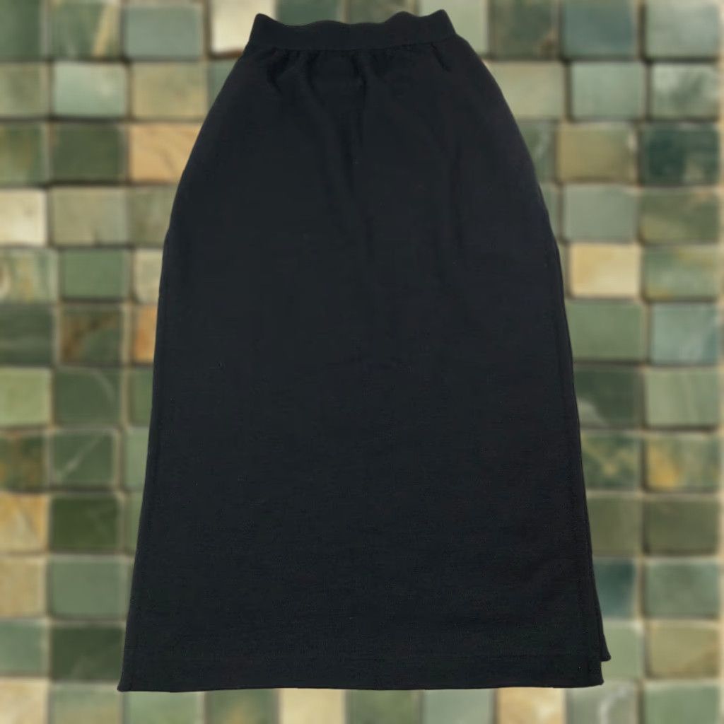 Vintage Andrea Jovine Skirt Maxi Wool 100% Black M Adult Womens Long Cotton? Size 32" / US 10 / IT 46 - 1 Thumbnail
