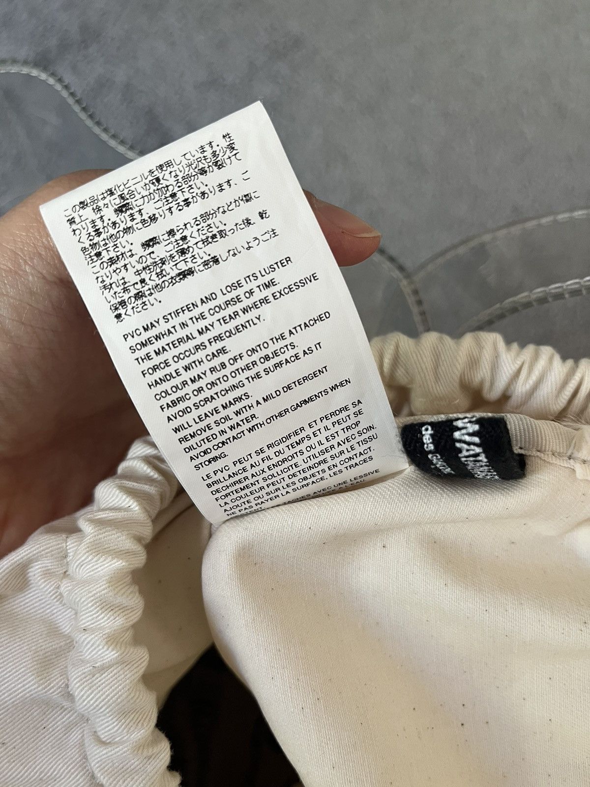 Junya Watanabe 19SS Junya Watanabe CDG PVC Tote Bag Size ONE SIZE - 4 Thumbnail