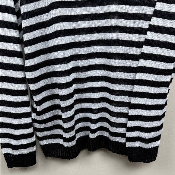 Isabel Benenato Isabel Benenato Monochrome Striped flax Crewneck Sweater XL Size US XL / EU 56 / 4 - 13 Thumbnail