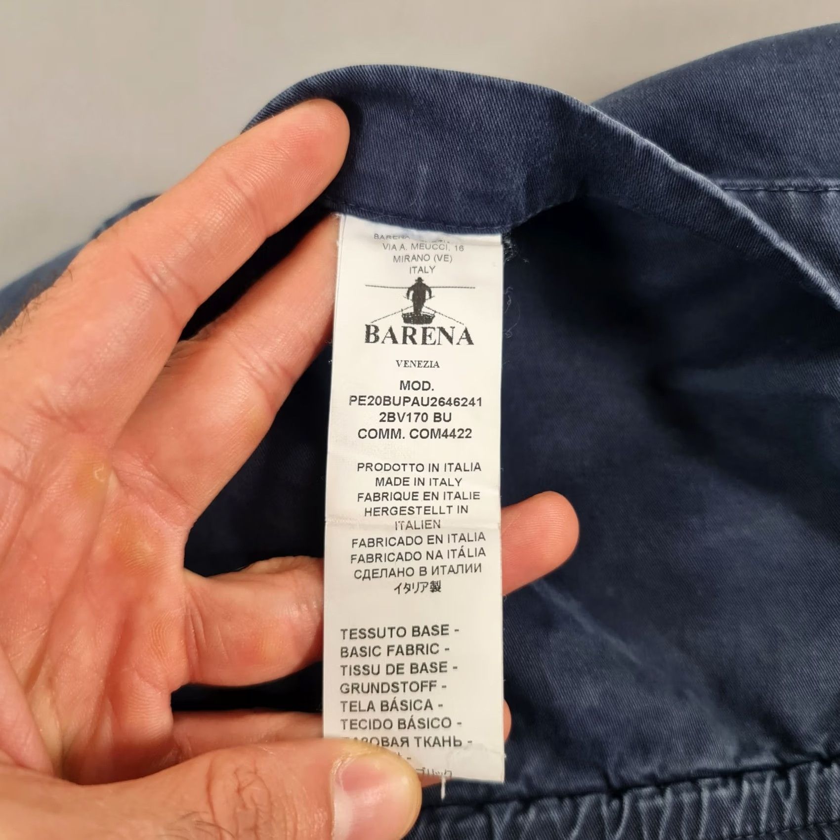 Barena BARENA Venezia Mens Trousers Navy Blue Small 46 Drawstring Cotton Chino Pants Tapered Pockets 98% Cotton 2% Elastane Italy Vintage Mens Size US 29 - 4 Thumbnail