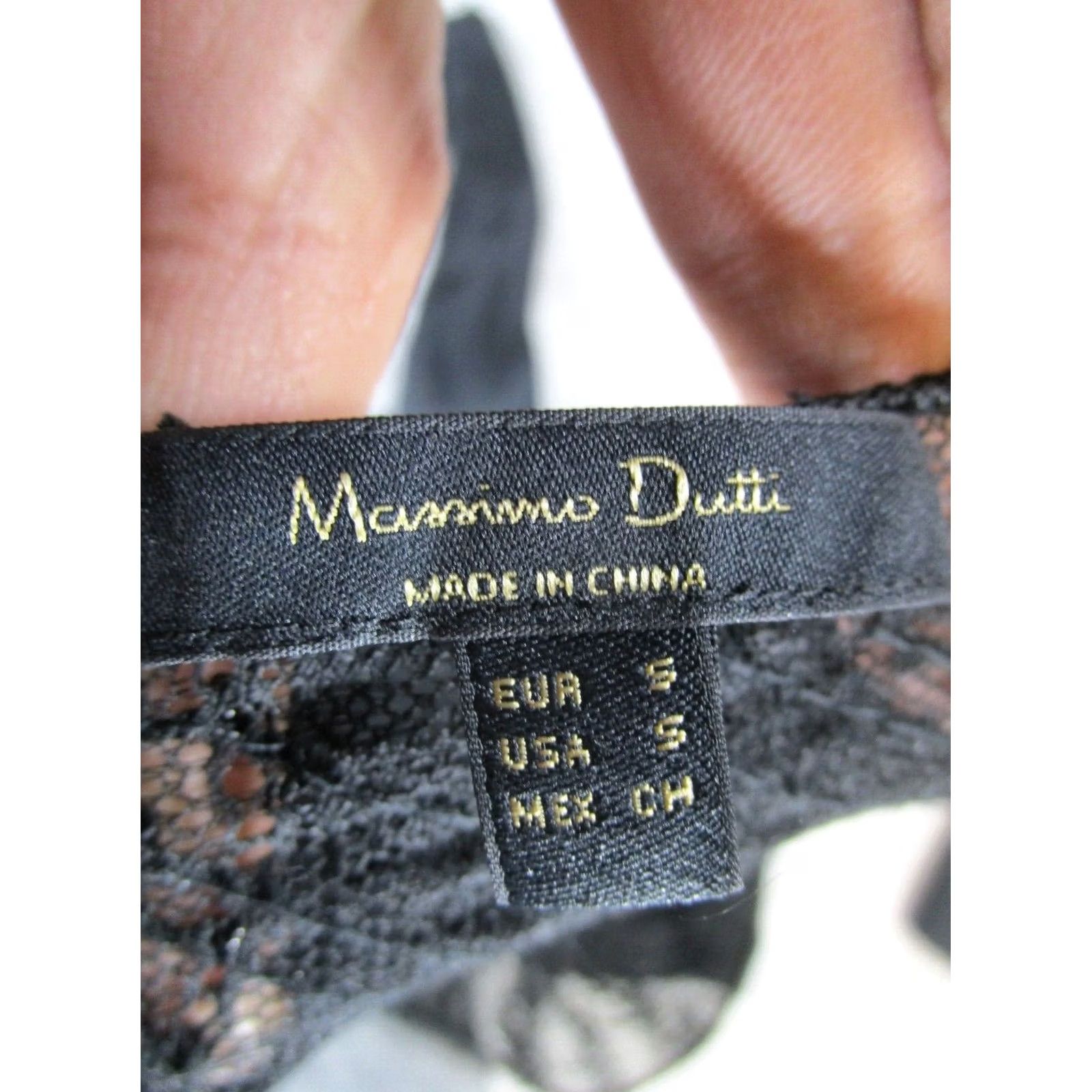 Massimo Dutti Massimo Dutti Shirt Womens Small Black Blouse Size S / US 4 / IT 40 - 3 Thumbnail