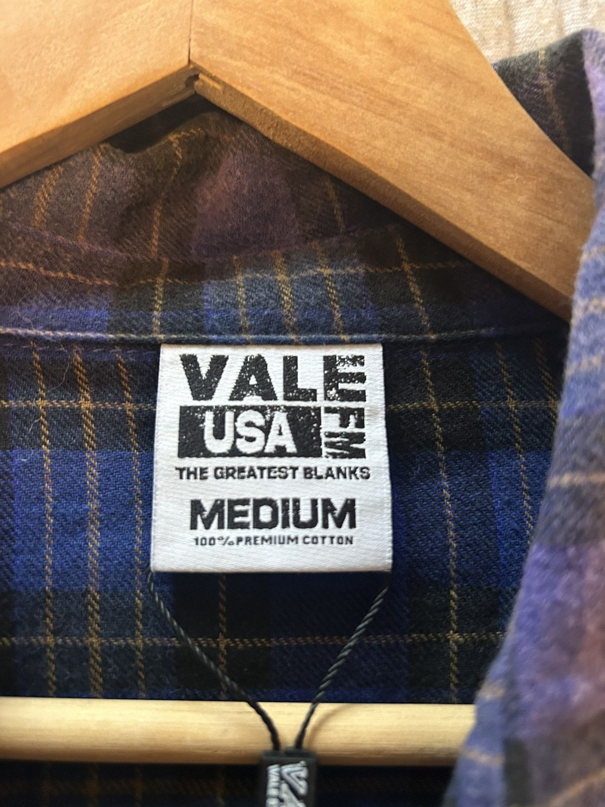 Vale Vale blue flannel , with rhinestone Size US M / EU 48-50 / 2 - 17 Thumbnail