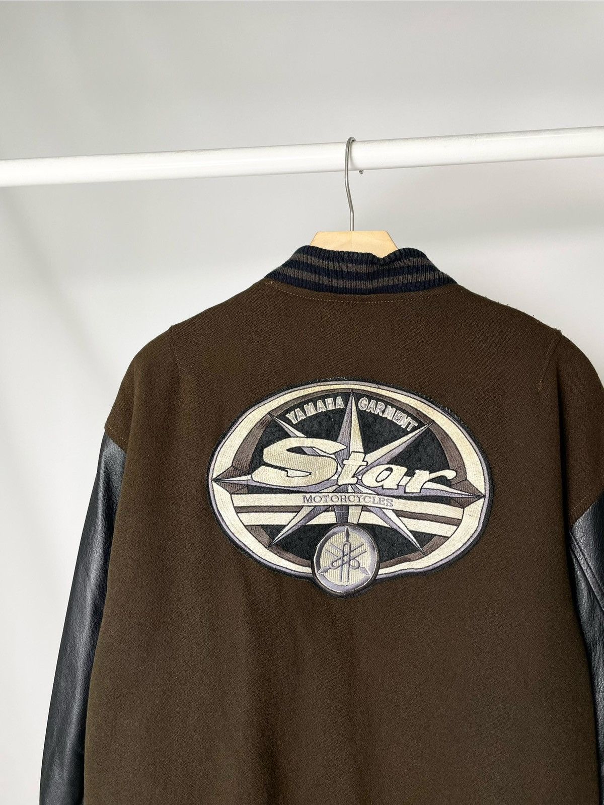 Yamaha Yamaha Star Vintage Moto Racing Brown Varsity Bomber Jacket Size US L / EU 52-54 / 3 - 10 Thumbnail