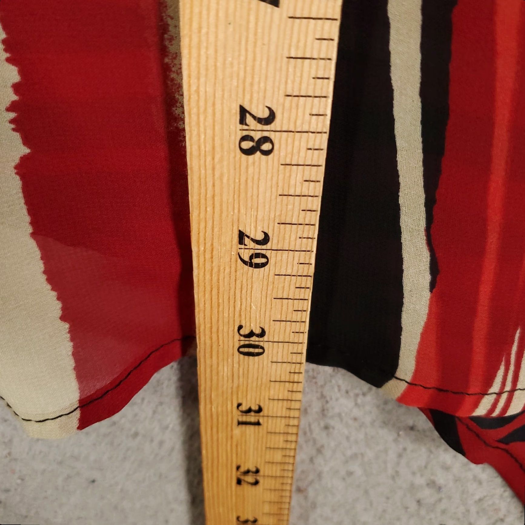 Vintage IC by Connie K Tunic Womens Large Red Black White Striped Button Up NWT Size L / US 10 / IT 46 - 3 Thumbnail