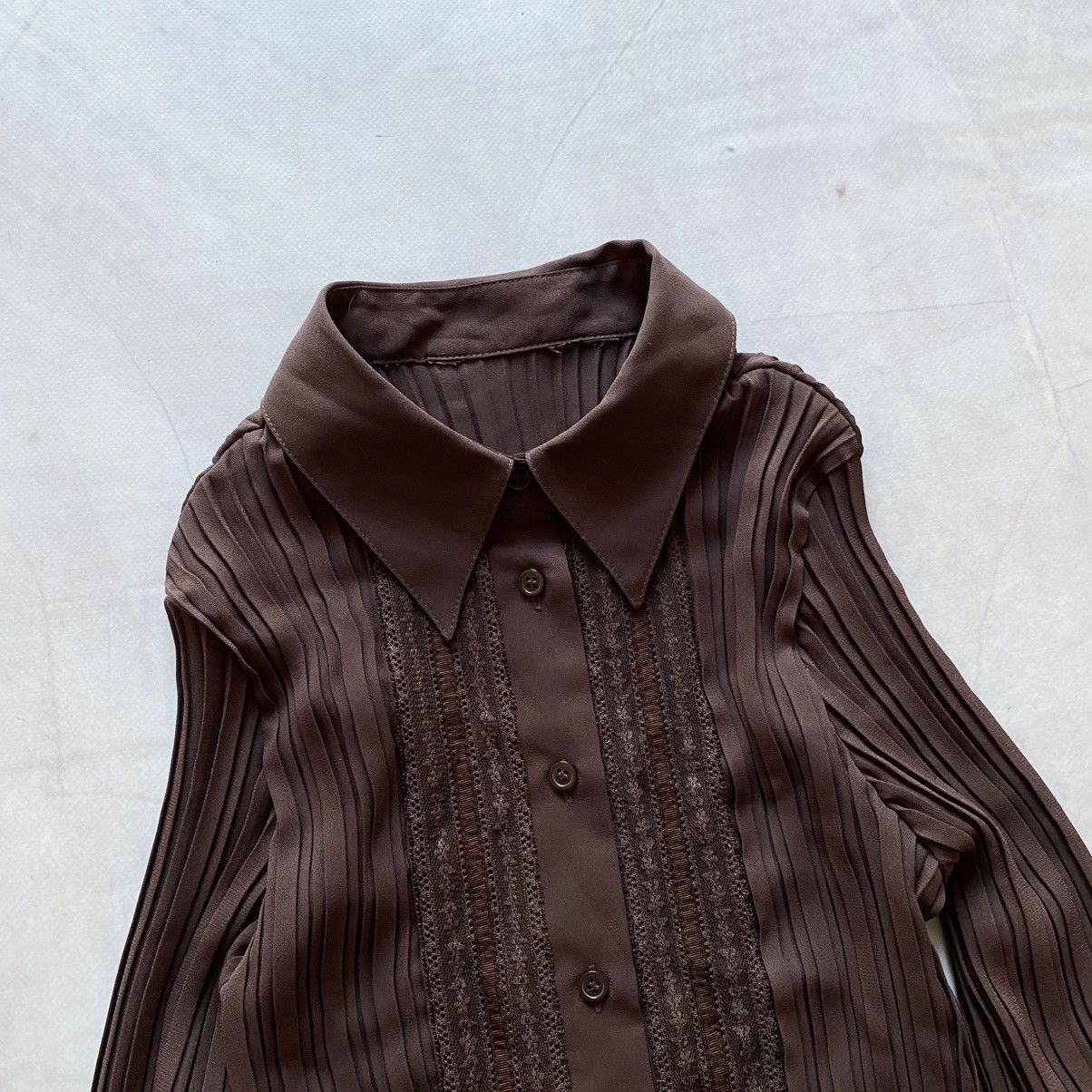 Pleats Please Issey Miyake Vintage Issey Miyake Pleats Please Style Button Down Shirt Size S / US 4 / IT 40 - 6 Thumbnail
