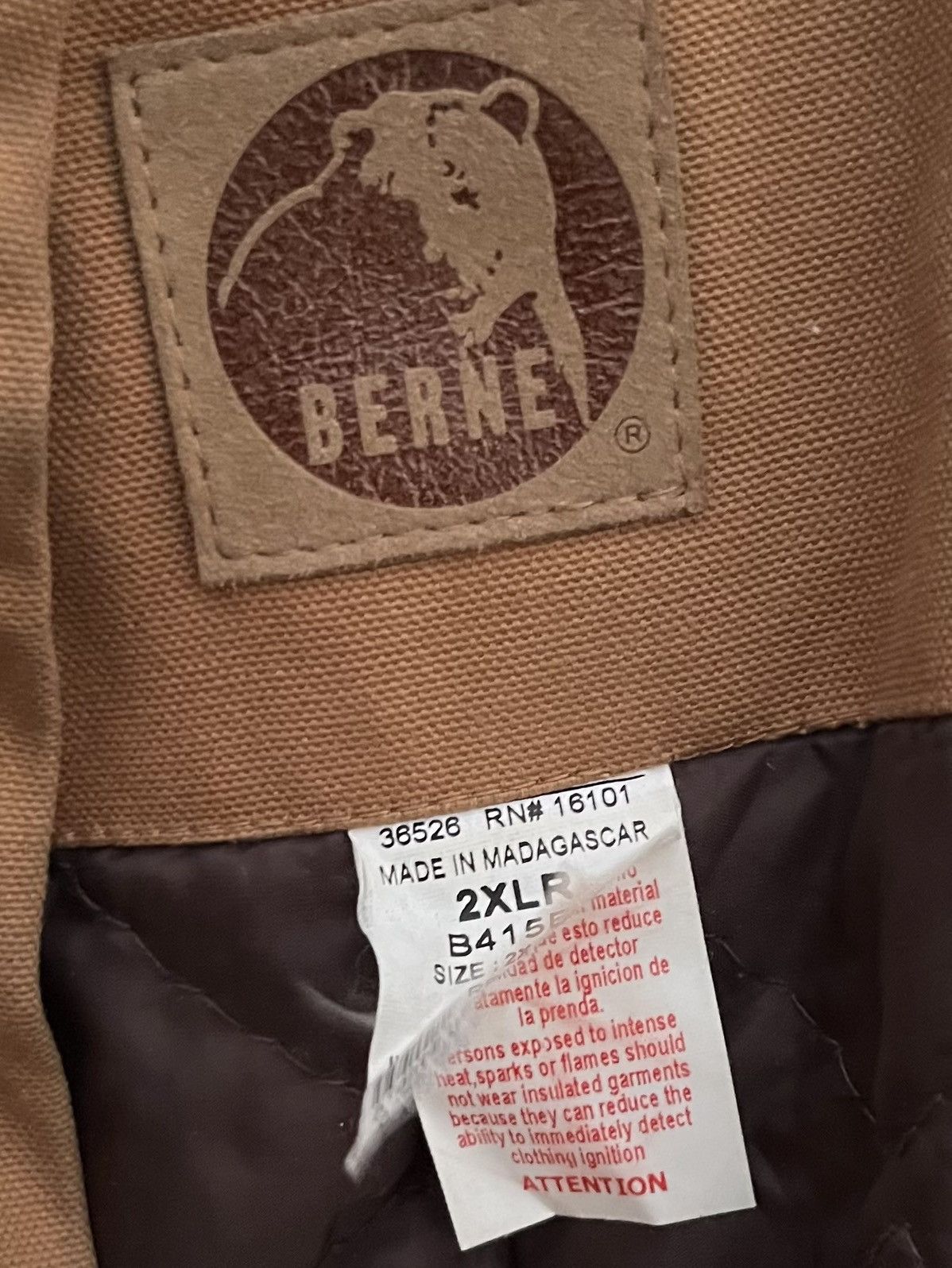 Carhartt Berne Tan Duck Bib Work Worn Overalls Workwear Size XXL Size US 41 - 7 Thumbnail