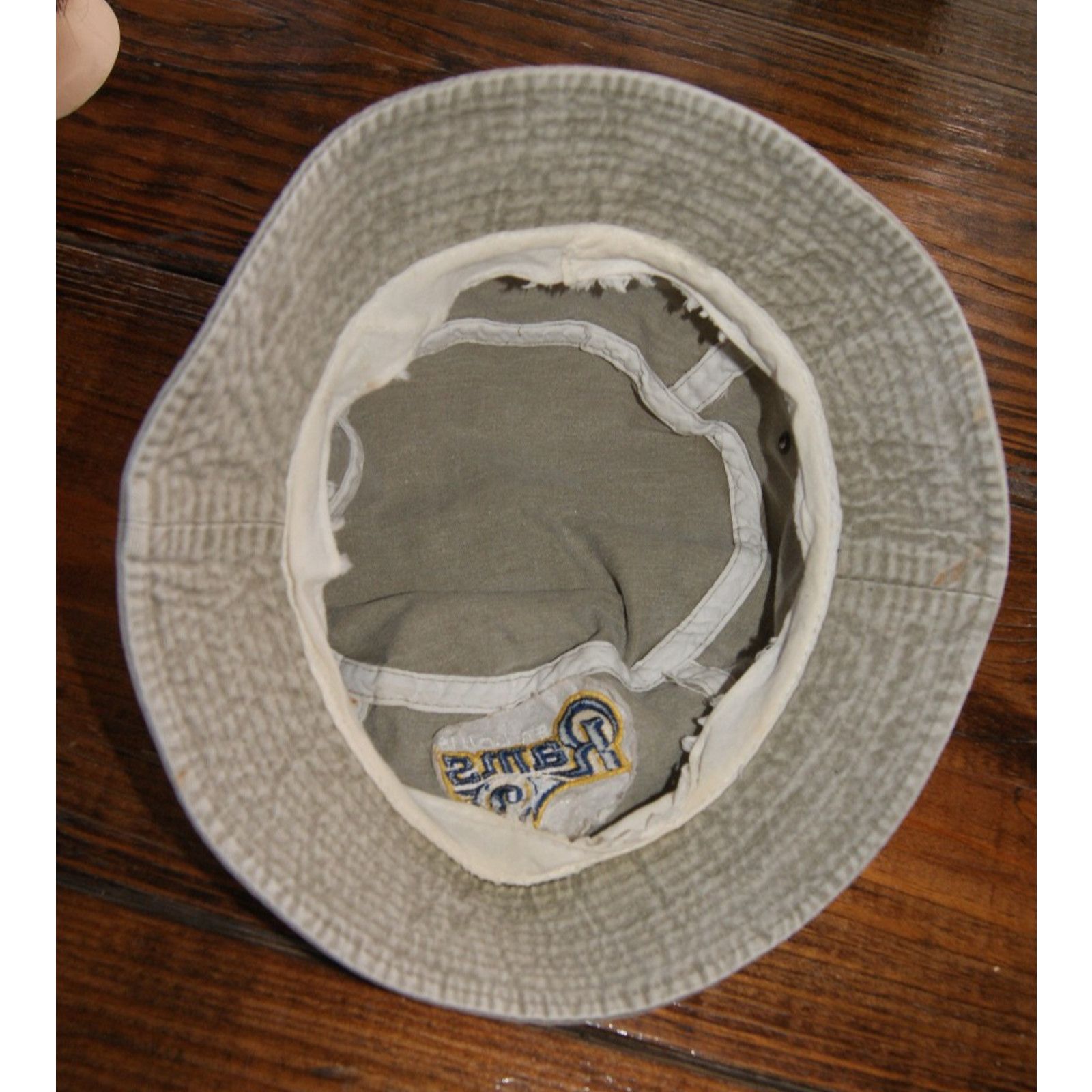 Vintage VTG St Louis Rams Football Bucket Cap Hat S/M Green Khaki Size ONE SIZE - 5 Thumbnail