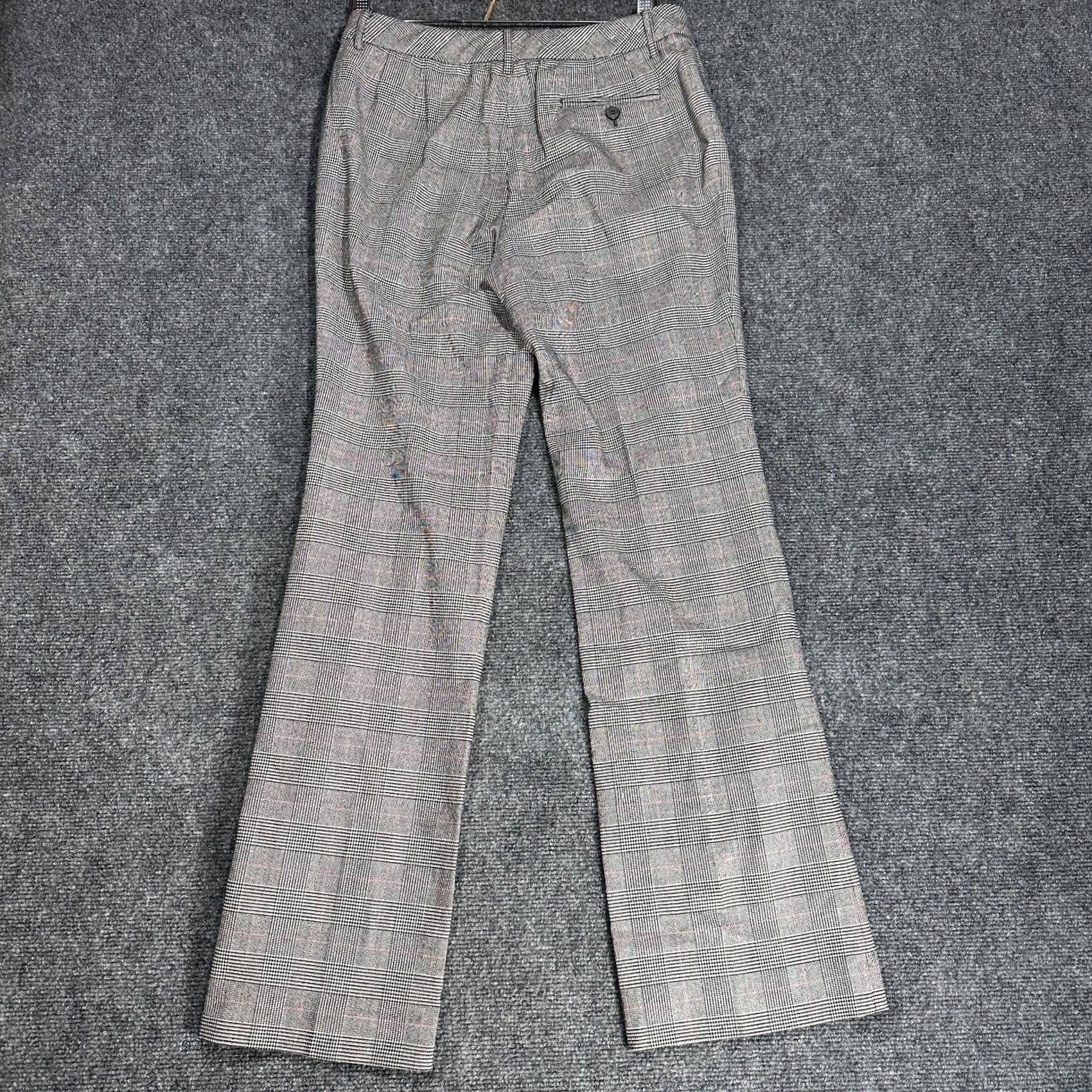 Michael Kors Michael Kors Pants Womens 6 Gray Plaid Bootcut Zip Fly Back Pocket Dress Pants Jeans Trousers Women MasterBrand MK Size 28" / US 6 / IT 42 - 7 Thumbnail