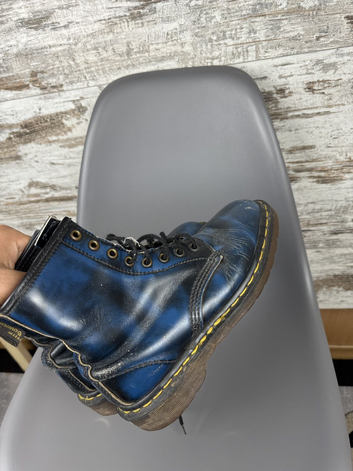 Dr. Martens × Vintage Women’s Vintage Dr.Martens sneakers hi top leather England Size US 7 / IT 37 - 13 Thumbnail