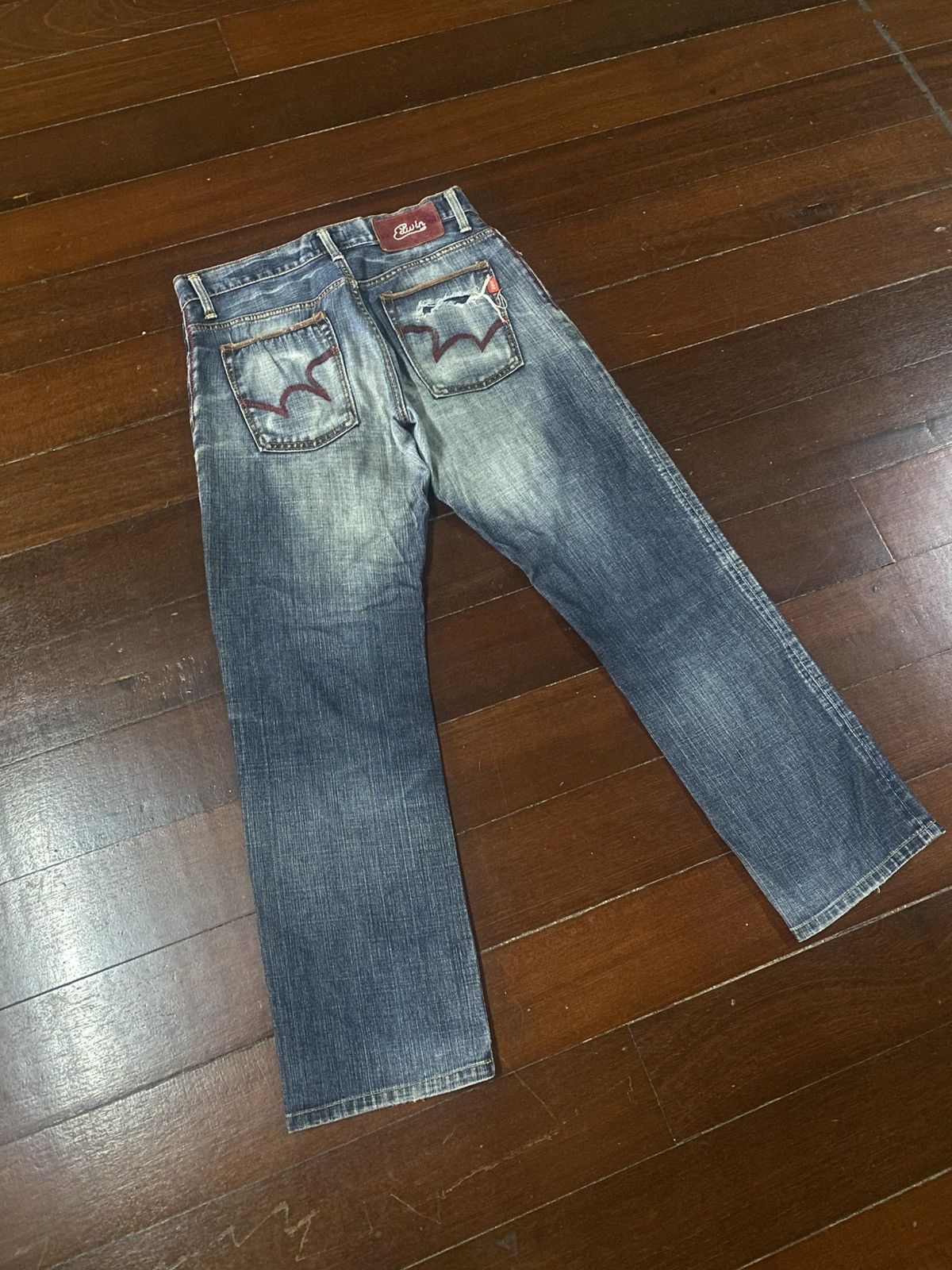 Edwin Flare Edwin blue trip Mudwash Rusty Distress Jean Size US 33 - 8 Thumbnail