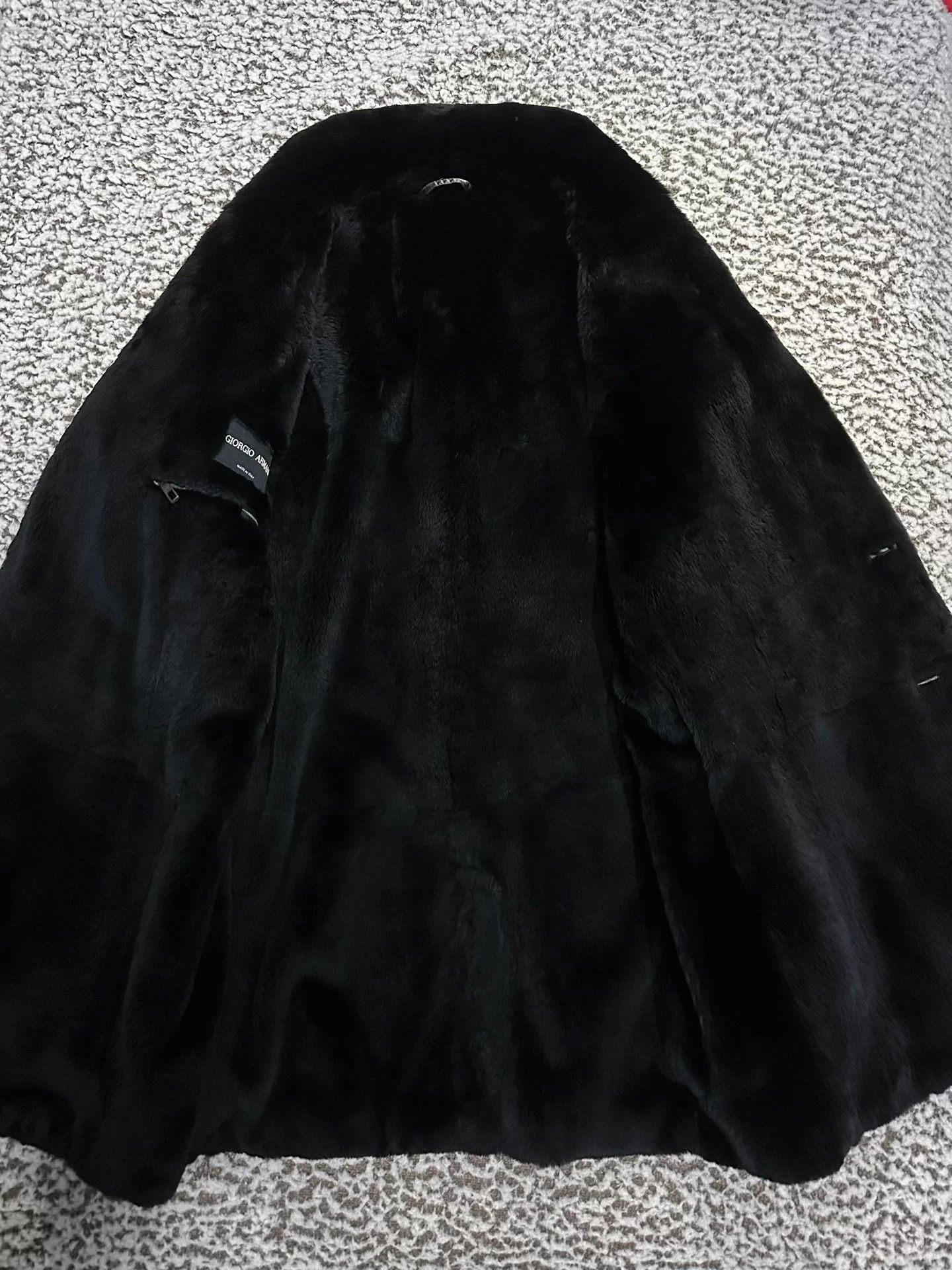 Giorgio Armani Giorgio Armani beaver fur coat removable collar 50 Size US M / EU 48-50 / 2 - 4 Thumbnail