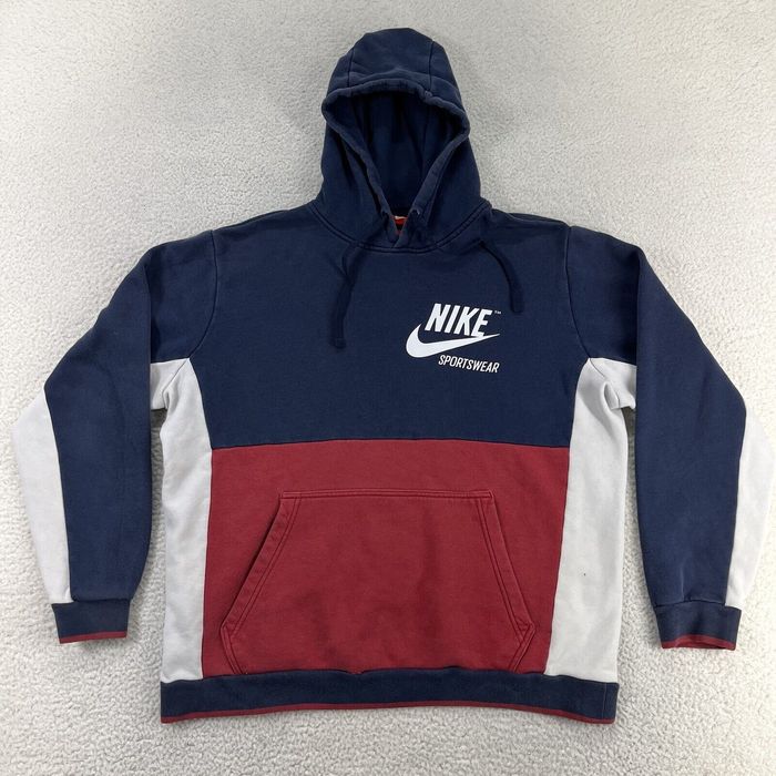 Red blue and discount white nike hoodie