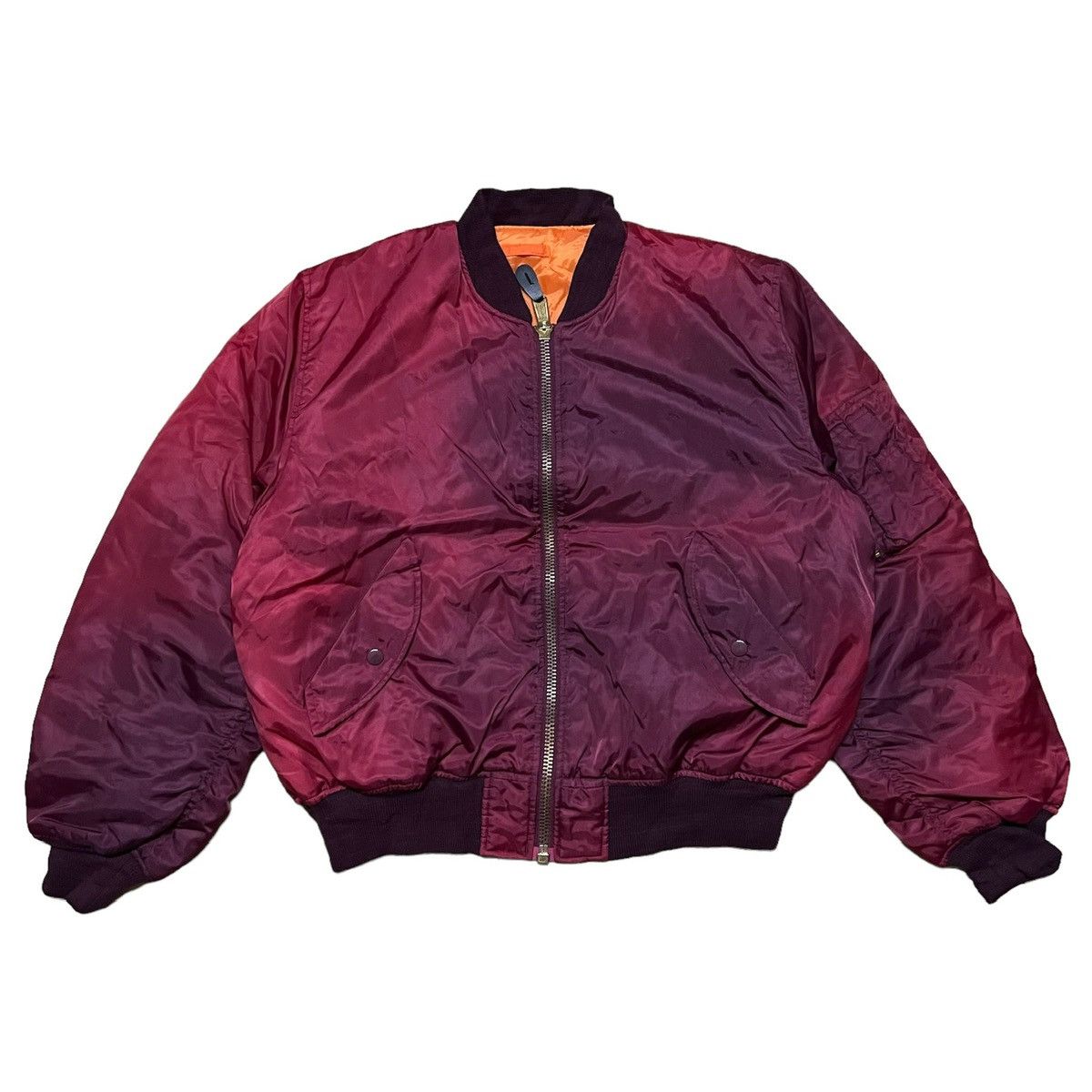 Japanese Brand Vintage Bomber Jacket Flight Jacket Sun Faded Distressed Size US XL / EU 56 / 4 - 1 Thumbnail