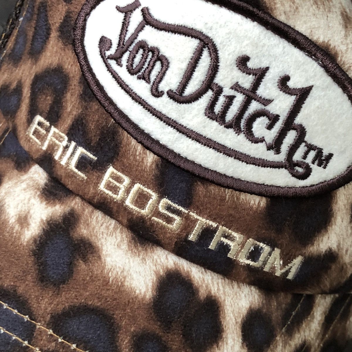 Von Dutch 🚫 SOLD 🚫 Von Dutch Eric Bostrom Leopard Suede Trucker Hat Size ONE SIZE - 4 Thumbnail