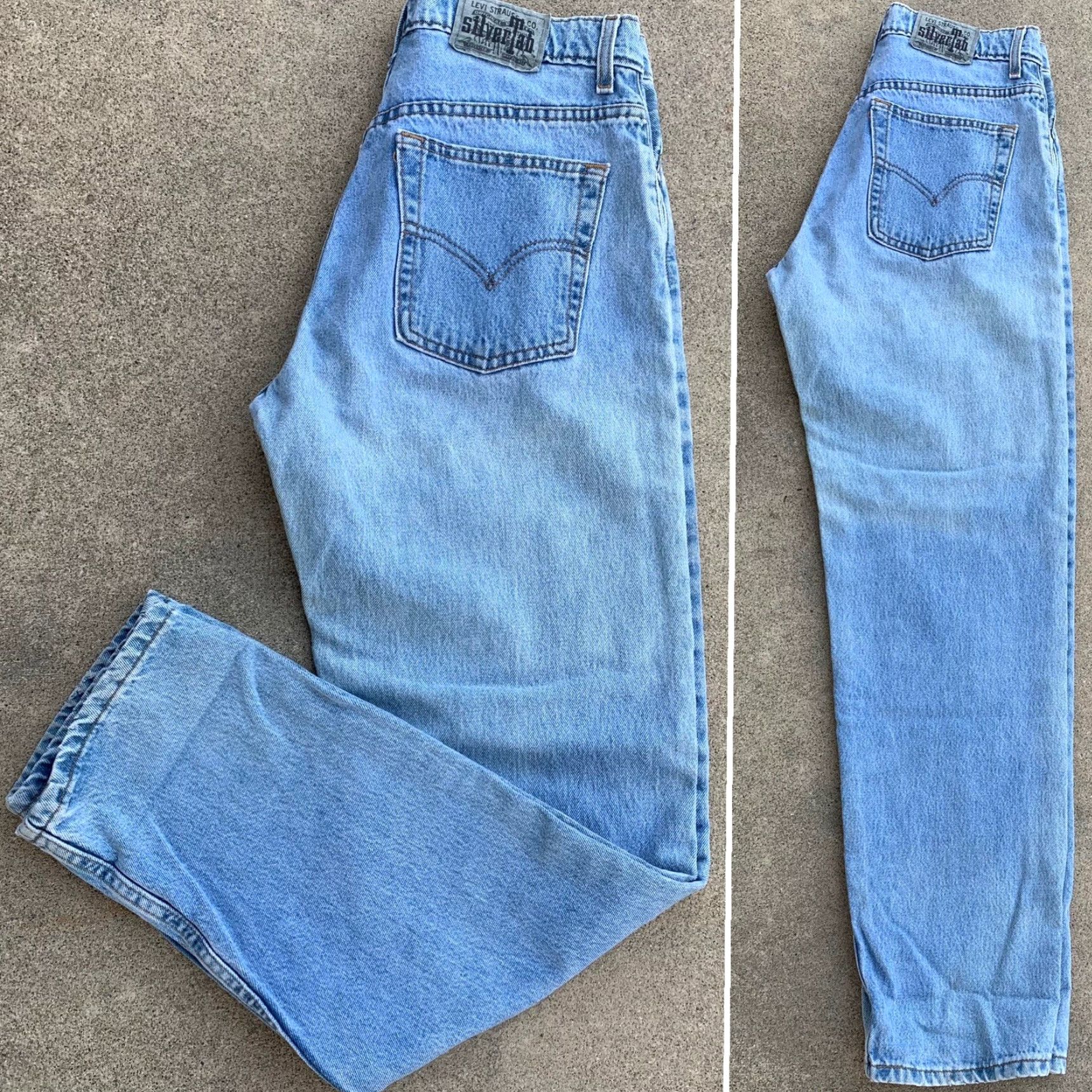 Vintage VINTAGE Levi’s SilverTab Jeans 90s 1990s High Rise 32.5” Inseam 100% Cotton Blue 5-Pocket Zipper Juniors Women’s Size 9 Long Size 30" / US 8 / IT 44 - 3 Thumbnail