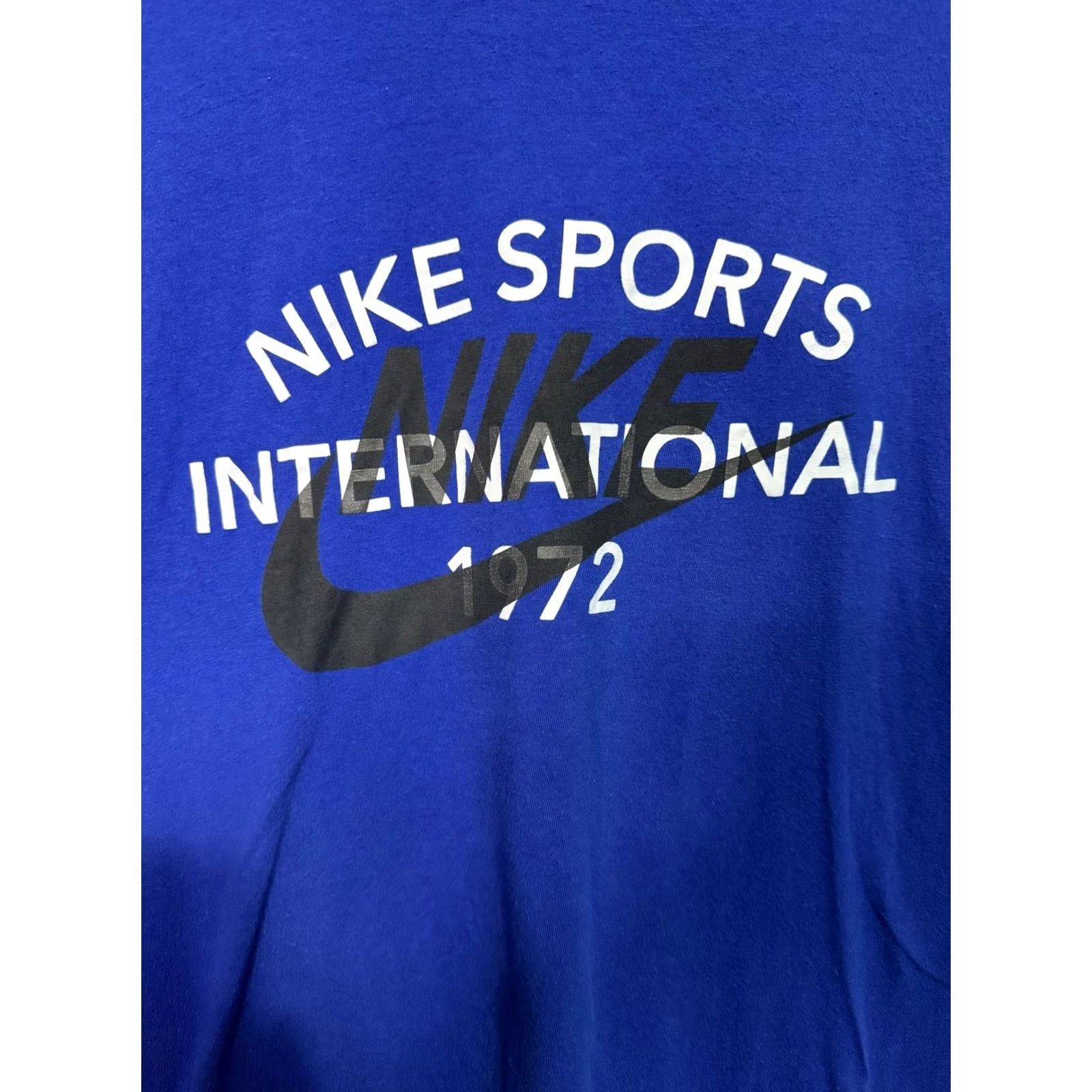 Nike Nike Sports International 1972 T-Shirt XXL Blue Men Crew Neck Short Sleeve Cotton Graphic Print Nike Swoosh Vintage No Size US XXL / EU 58 / 5 - 2 Thumbnail