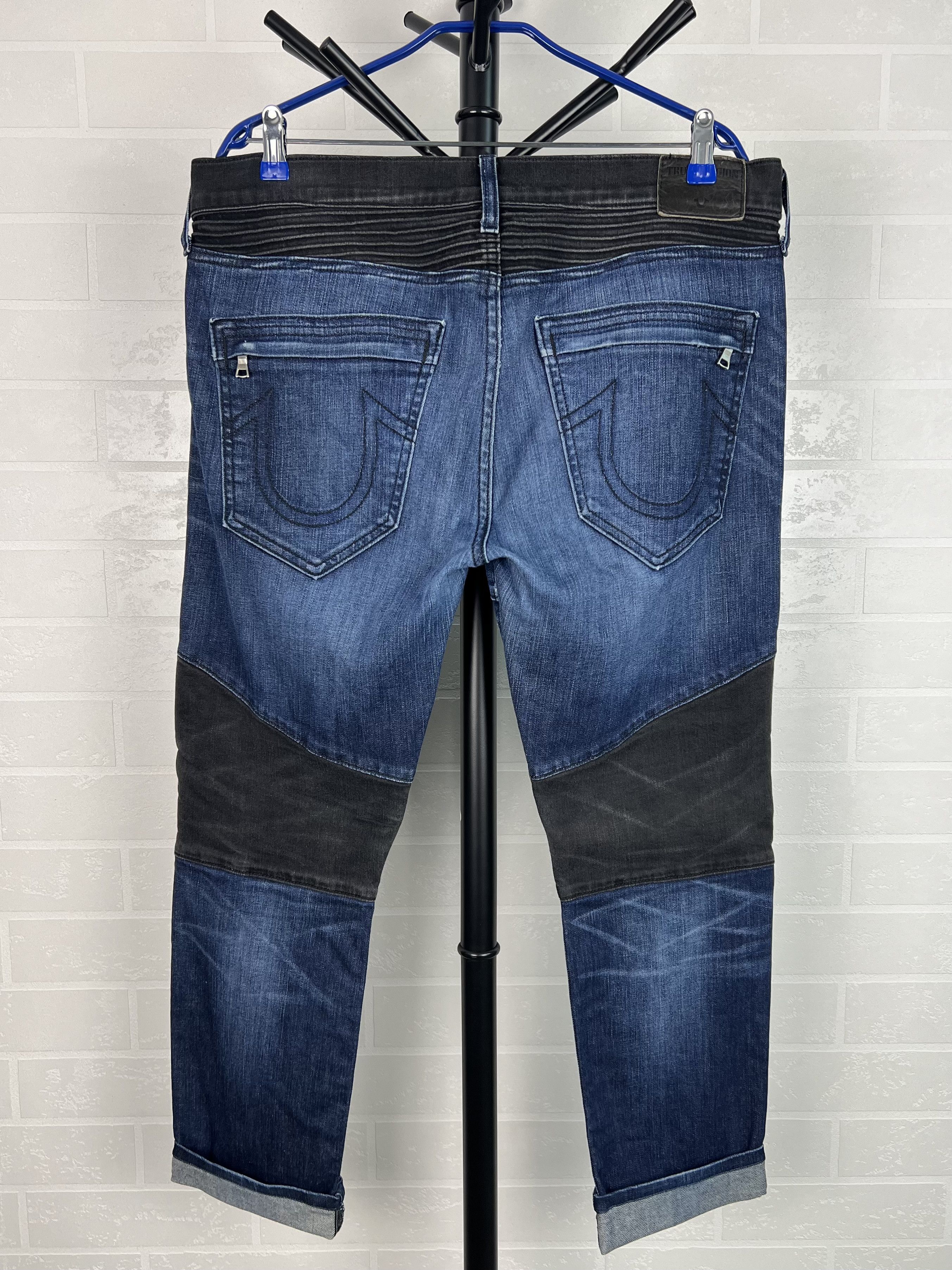 TRUE RELIGION Denim Pants Pocco Moto Relaxed Skinny 2 Men's