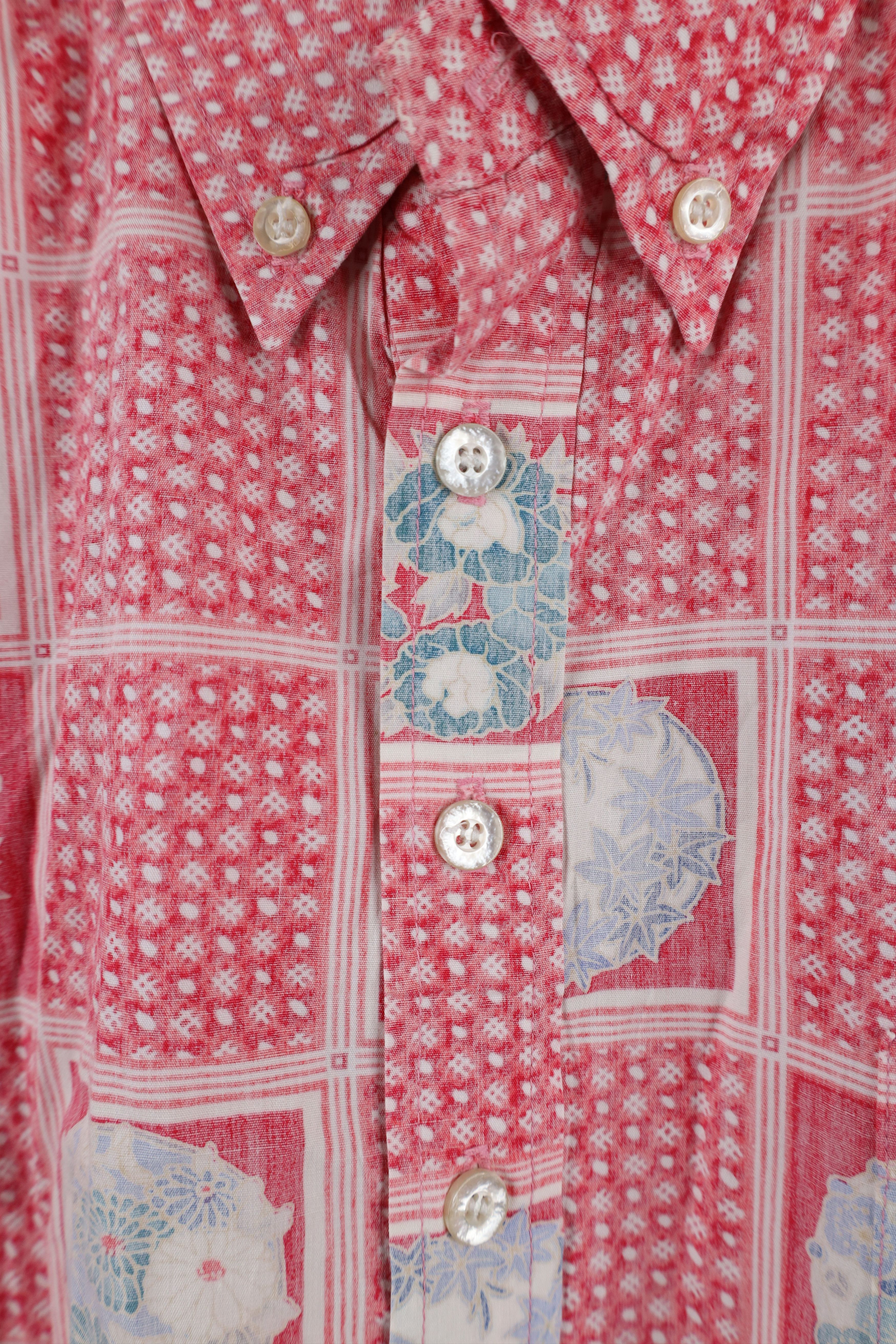 Vintage Vintage 90s Streetwear Floral Hawaiian Button Down Polo Size US M / EU 48-50 / 2 - 4 Thumbnail