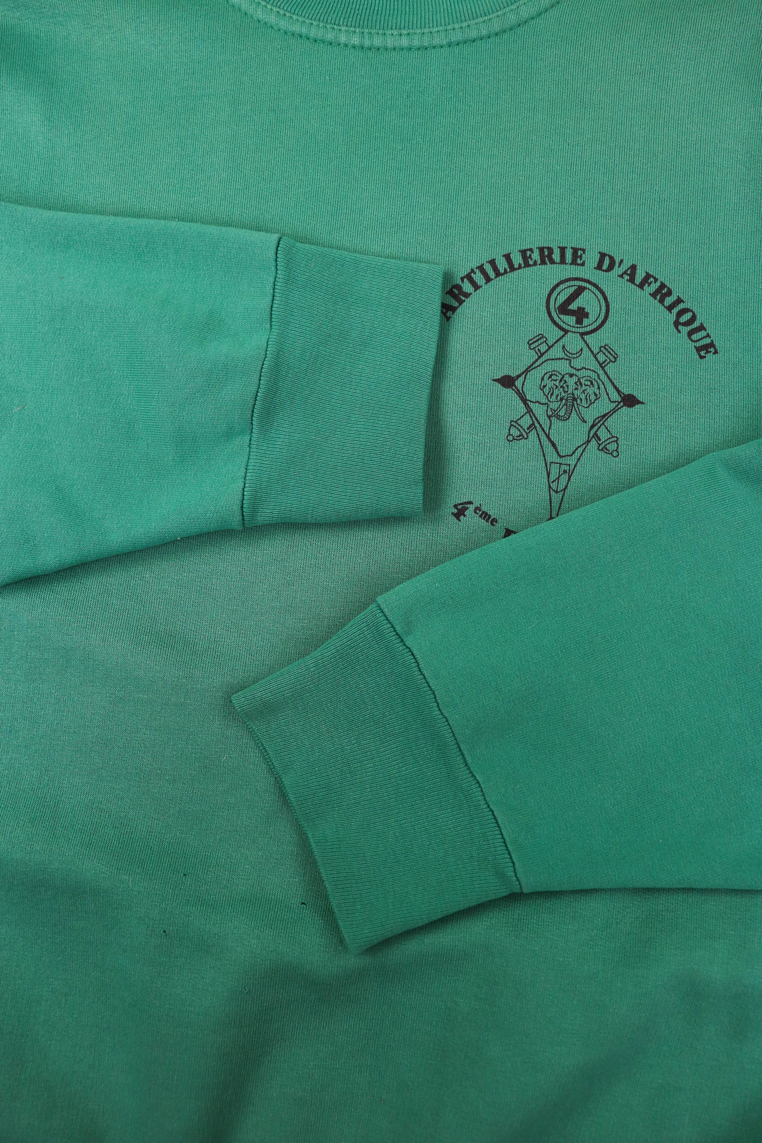 Vintage Vintage Batterie D'Afrique French Army Crewneck Sweatshirt Size US L / EU 52-54 / 3 - 11 Thumbnail