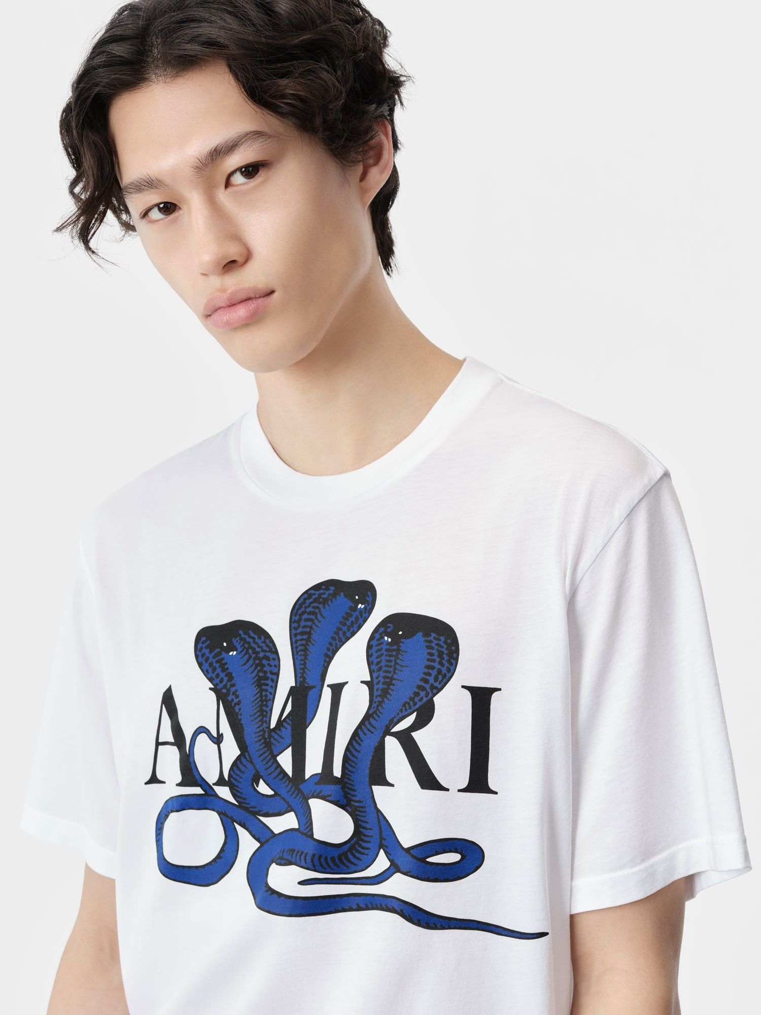 Amiri o1orln1025 Glitter Poison Logo Skater T-Shirt in White Size US L / EU 52-54 / 3 - 5 Thumbnail