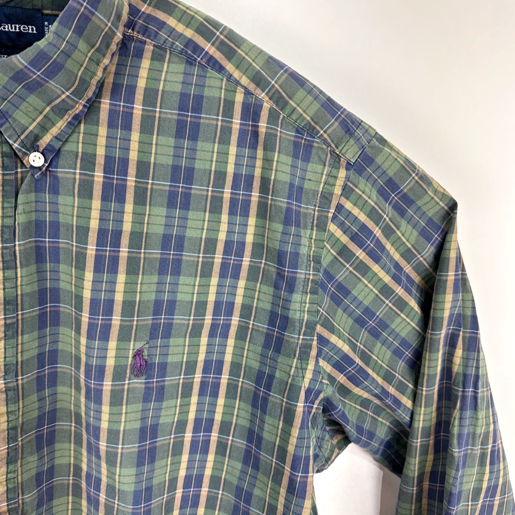 Polo Ralph Lauren VINTAGE Polo Ralph Lauren Male Classic Fit Shirt XL Plaid Long Sleeve Button-Up Shirts Size US XL / EU 56 / 4 - 5 Thumbnail