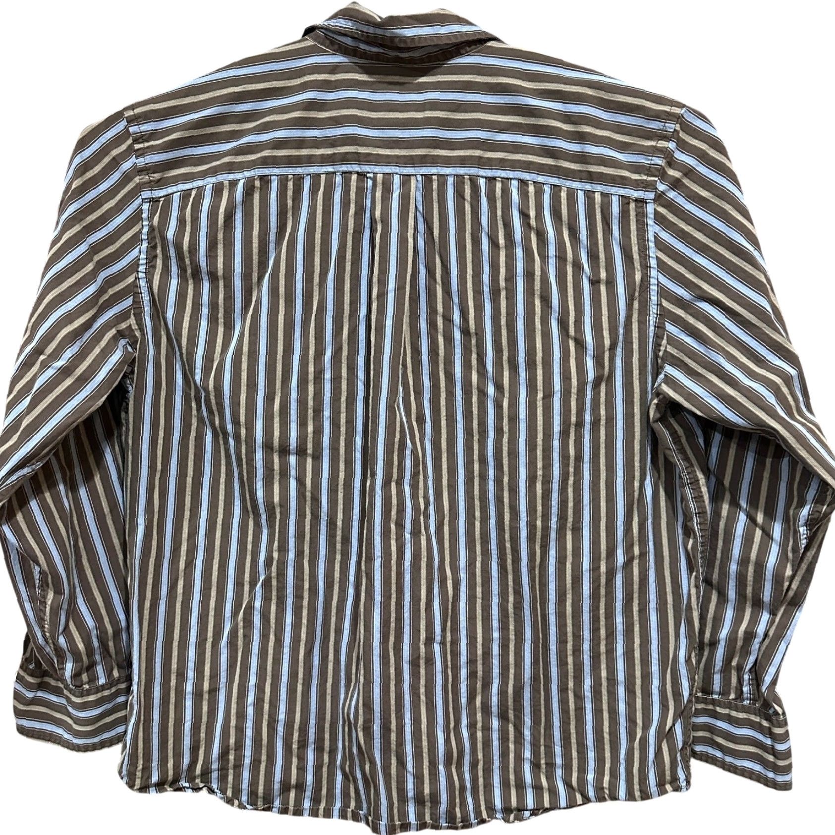 Eddie Bauer VINTAGE Eddie Bauer Button-Up Shirt Mens XL Striped Brown Blue 100% Cotton Regular Size US XL / EU 56 / 4 - 4 Thumbnail