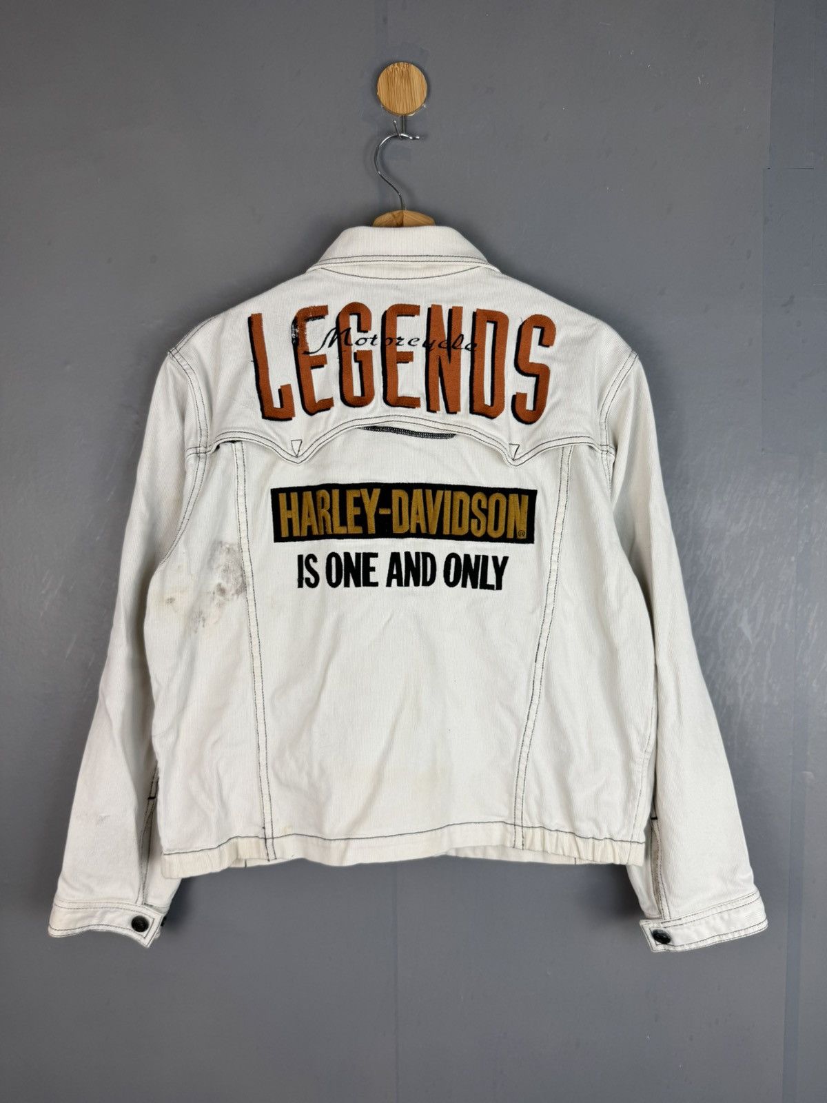 Harley Davidson × Vintage Vintage Harley Davidson Denim Jacket Size US M / EU 48-50 / 2 - 1 Thumbnail