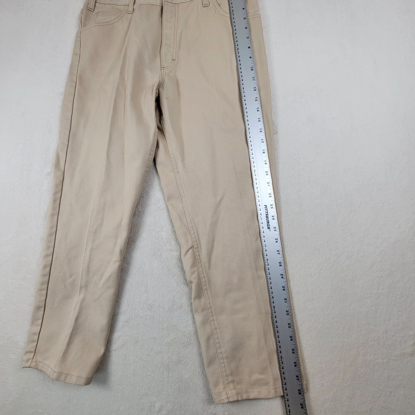 Vintage VINTAGE Big Mac Work Wear Khaki Twill Pants Sanforized 36x29 1970s Beige Rockabilly Flat Front Mens Size US 36 / EU 52 - 2 Thumbnail