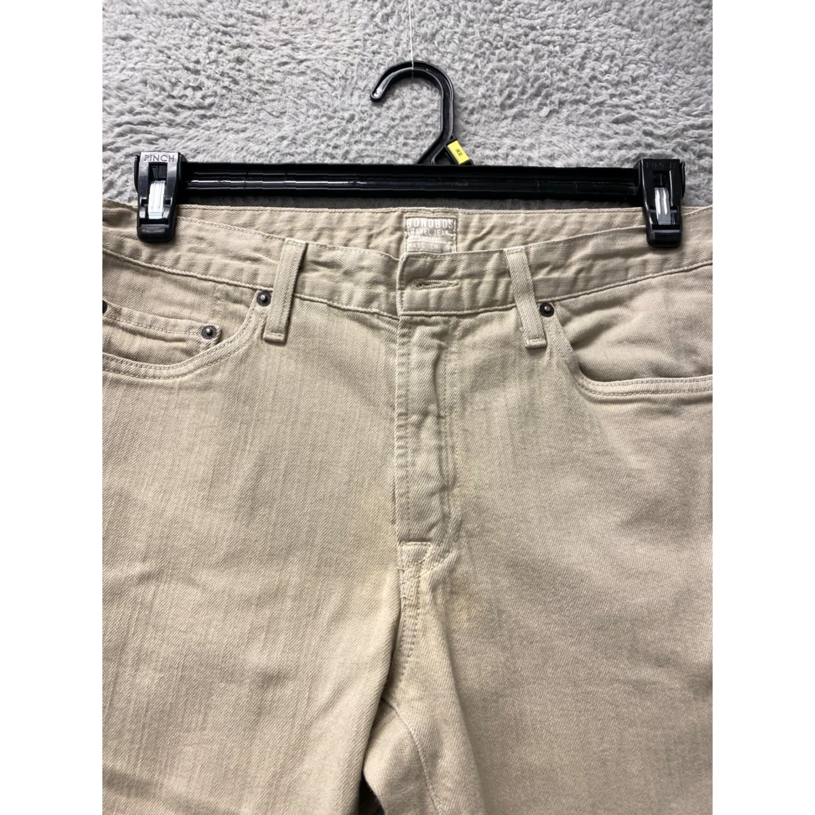 Bonobos BONOBOS Jeans Men’s Size 32x29 Tan Slim Denim Cotton Blend Stretch Straight 5-Pocket Men’s Jeans Size US 32 / EU 48 - 2 Thumbnail