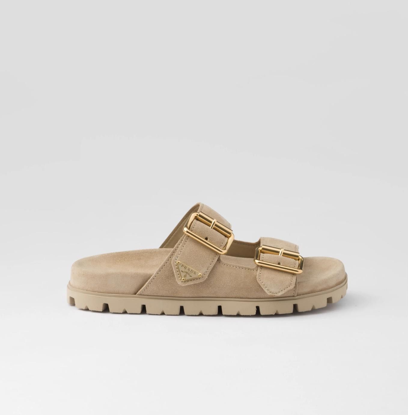Prada PRADA SUEDE STRAP SLIDES SIZE 41 Size ONE SIZE - 1 Thumbnail