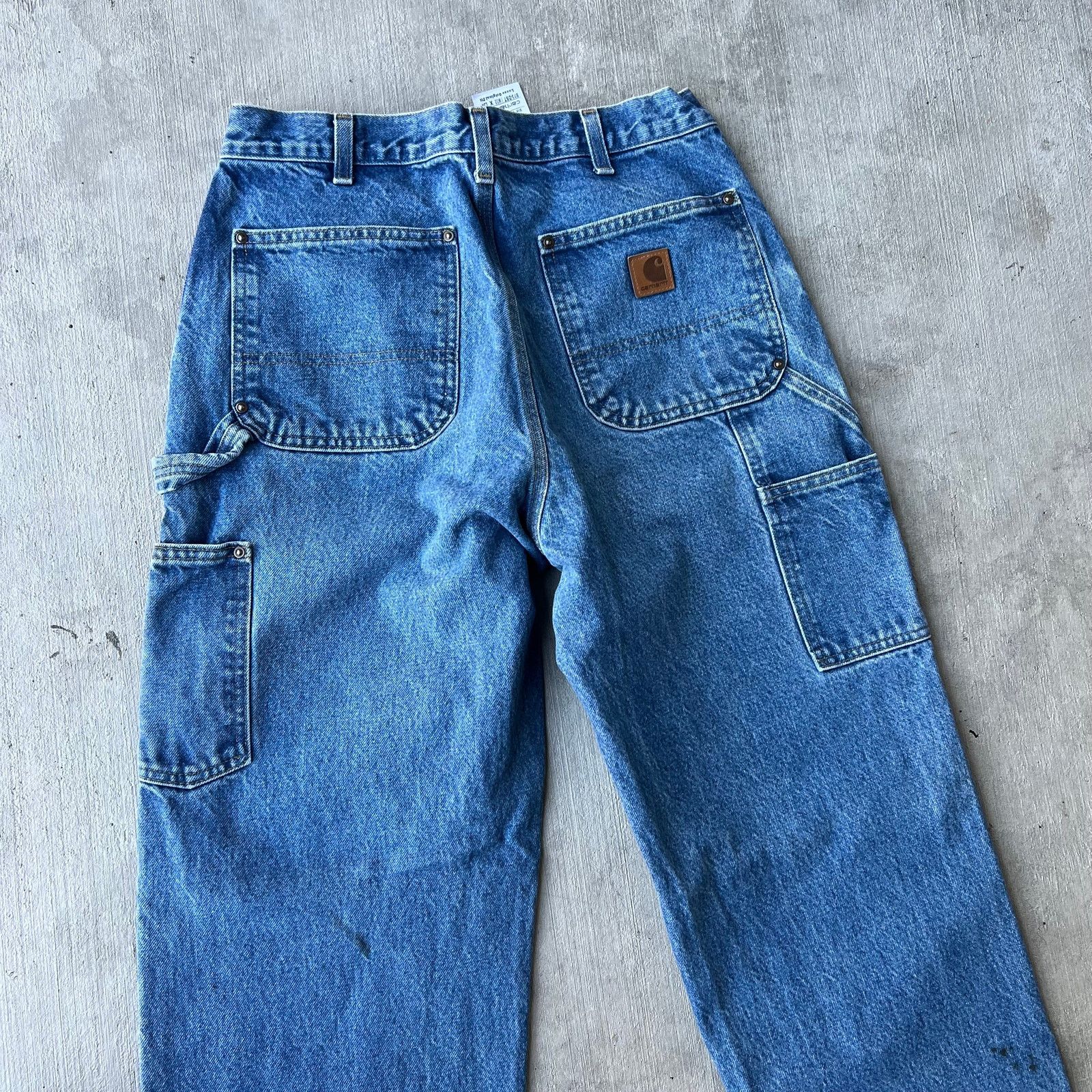 Carhartt × Vintage Carhartt denim blue jeans double knee work carpenter pants Size US 31 - 6 Thumbnail