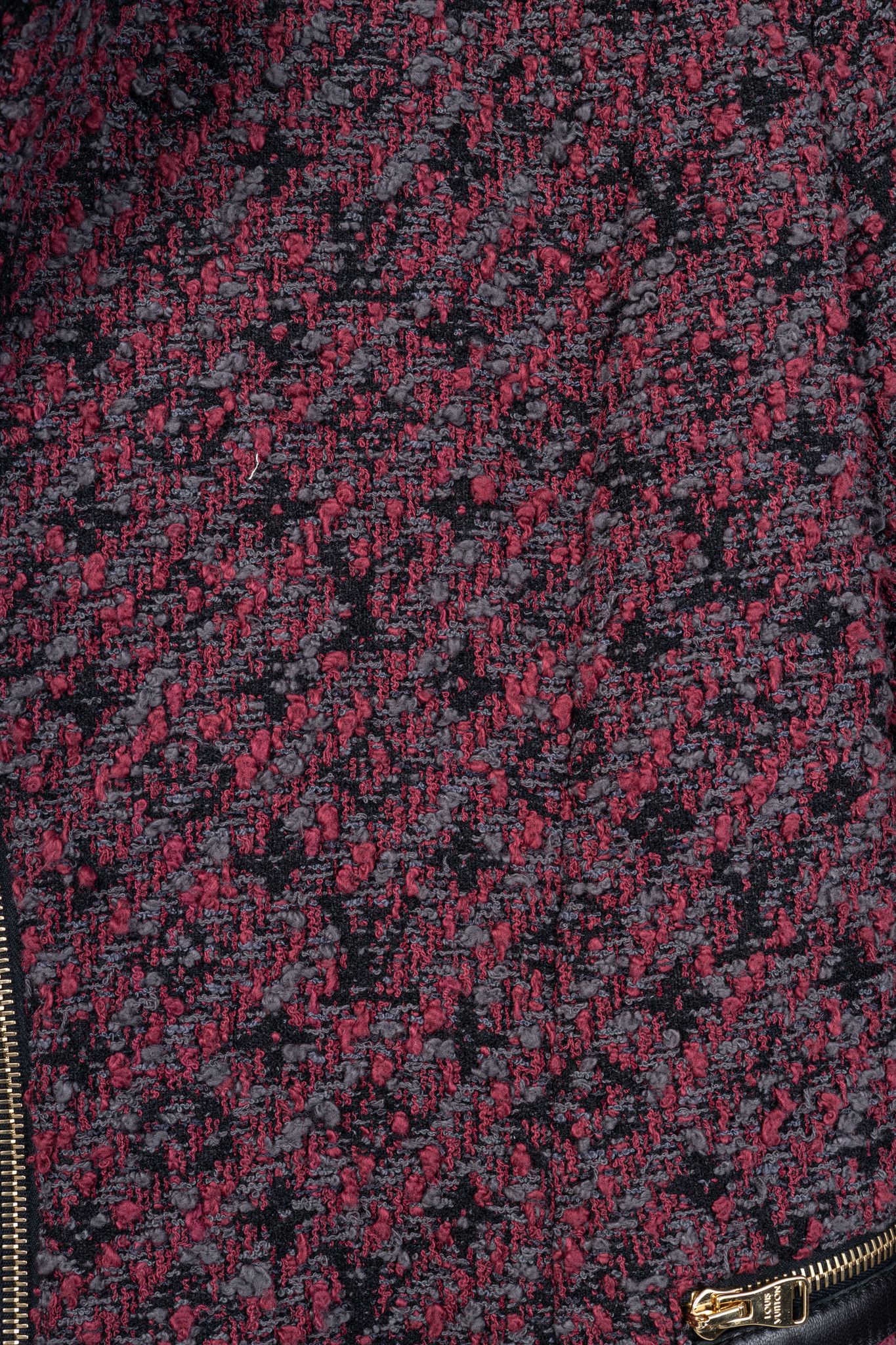 Louis Vuitton Louis Vuitton Cotton Monogram-Tweed Leather-Trim Zip Jacket Size XS / US 0-2 / IT 36-38 - 9 Thumbnail
