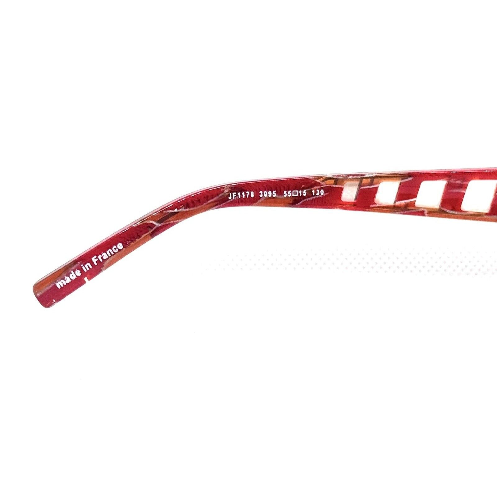 J.F. REY JF REY BY BOZ JF1178 RED EYEGLASSES RX FRAMES 55 15 FRANCE Size ONE SIZE - 6 Thumbnail