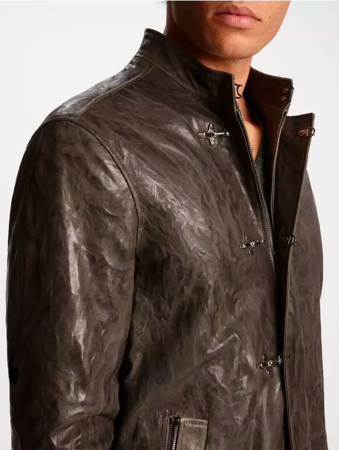 John Varvatos Leather Moto Jacket. Size EU 48 USA 38 Size US M / EU 48-50 / 2 - 7 Thumbnail